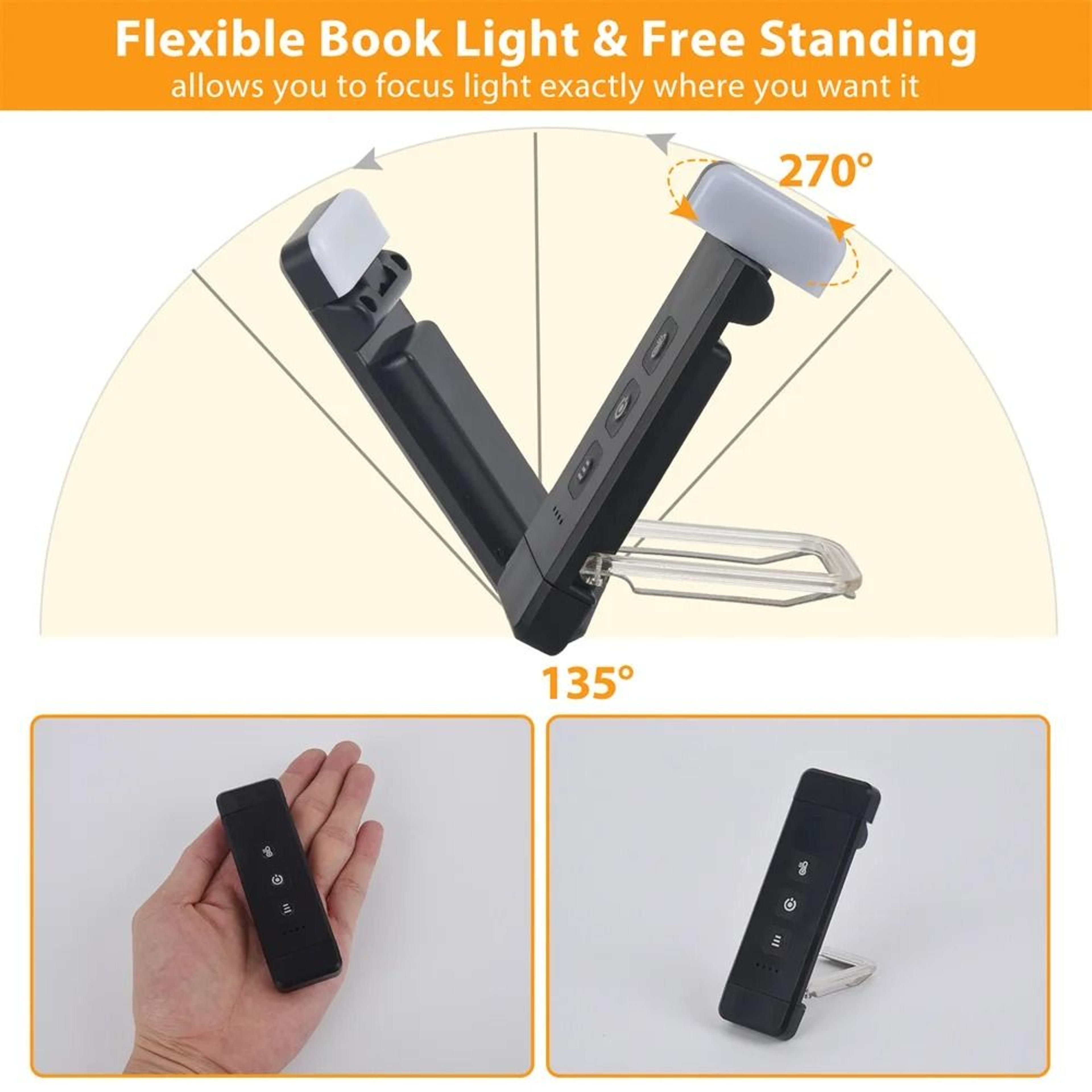 LumiRead Rechargeable Clip On Bookmark Light With Timer For Bedtime Reading 5