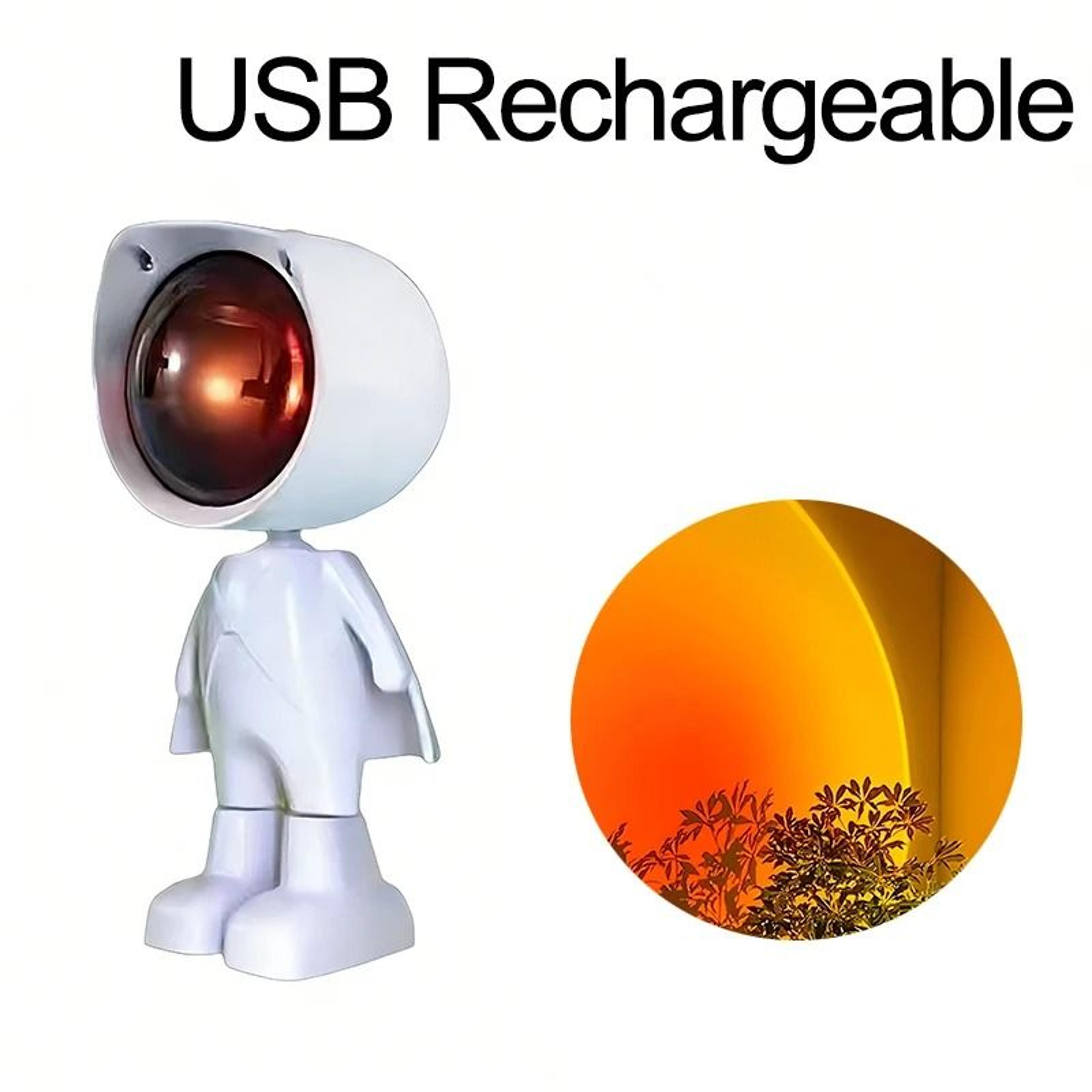 Rechargeable Sunset Projection Lamp For Cozy Bedroom Mood And Decor Lighting 3