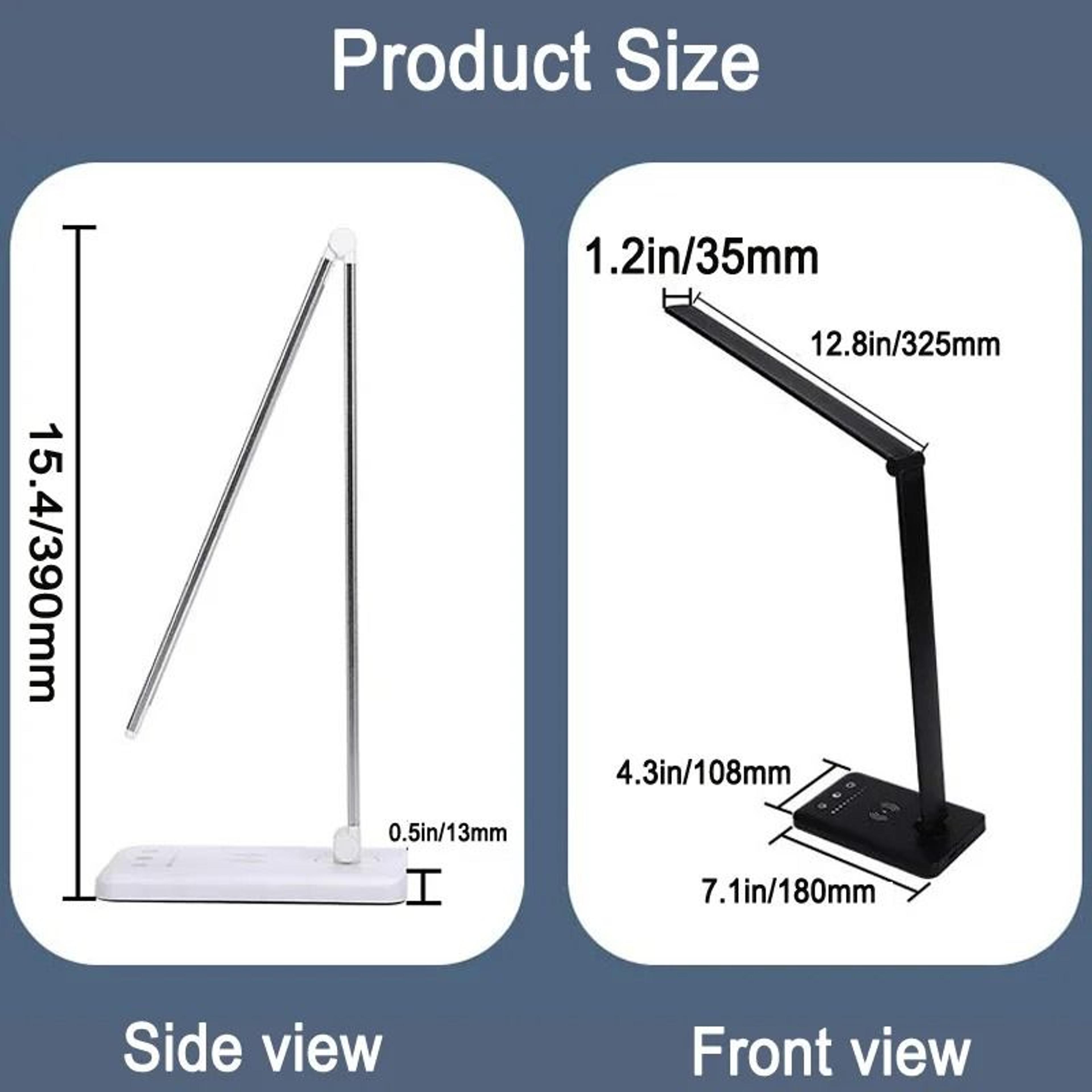 Rechargeable Folding Touch Desk Lamp For Portable Study Work And Reading 3