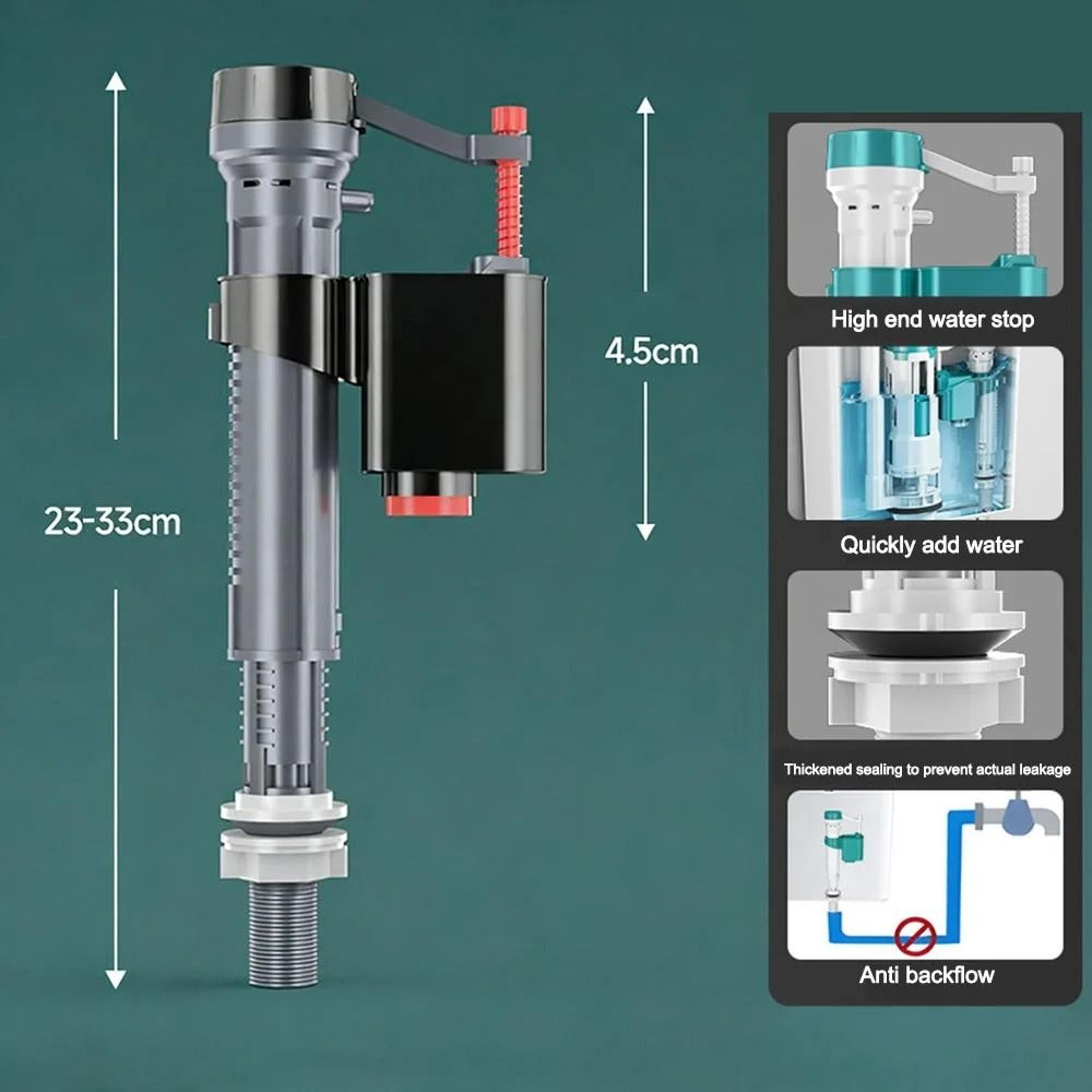 Adjustable Silent Bottom Entry Toilet Cistern Fill Valve 2