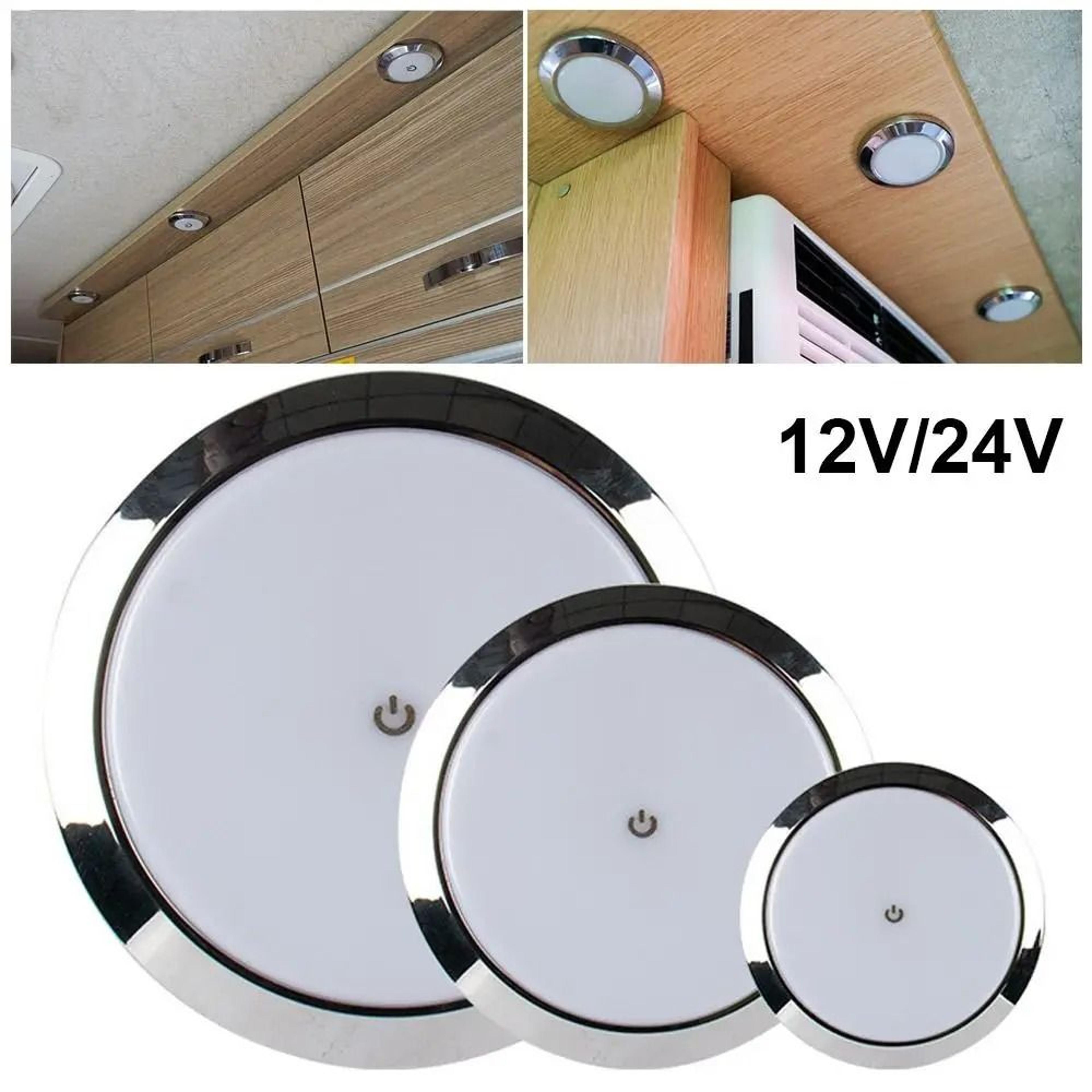 ultra thin led touch dome light for rv boat interiors