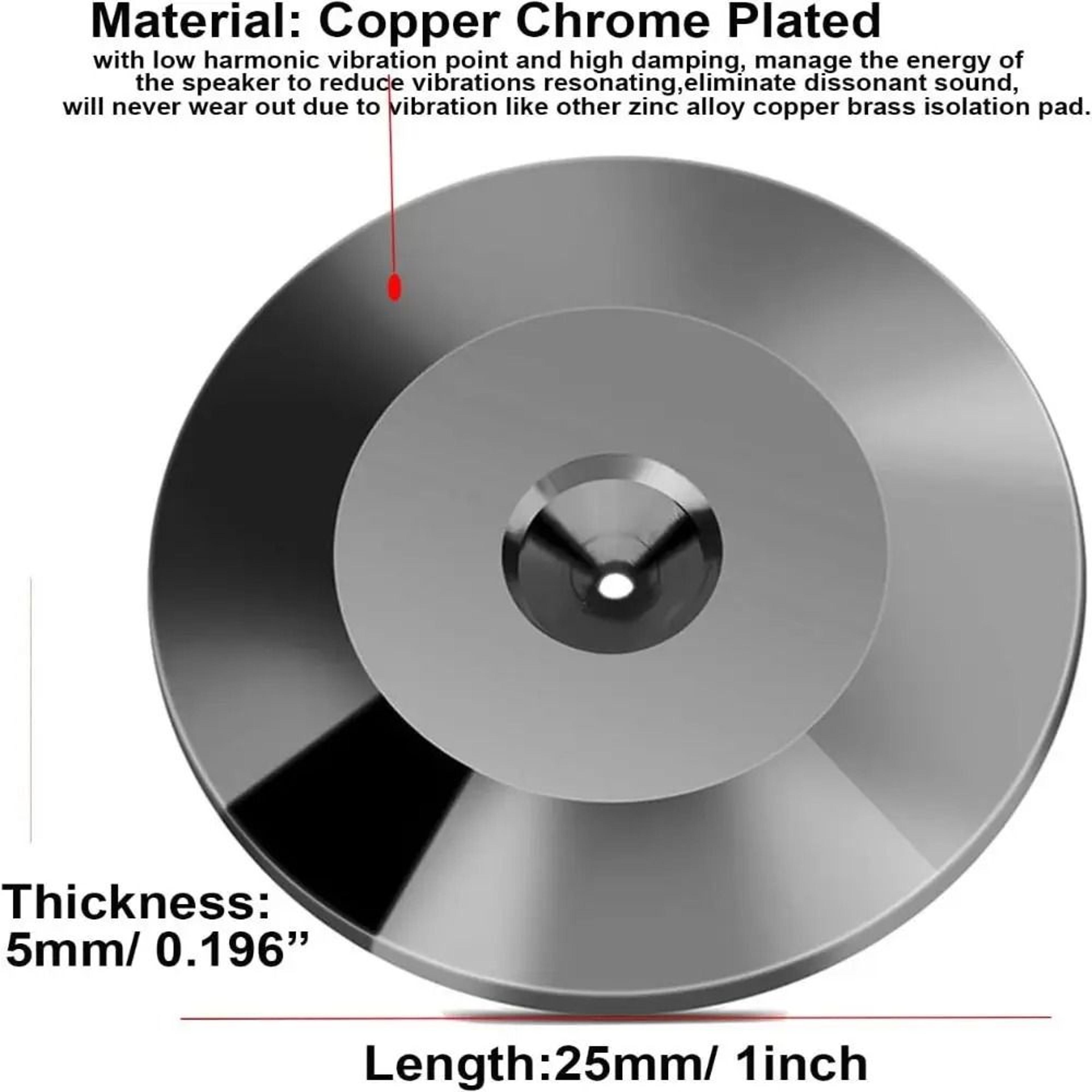 Gold Copper Speaker Isolation Feet Pads 25MM By 5MM 4