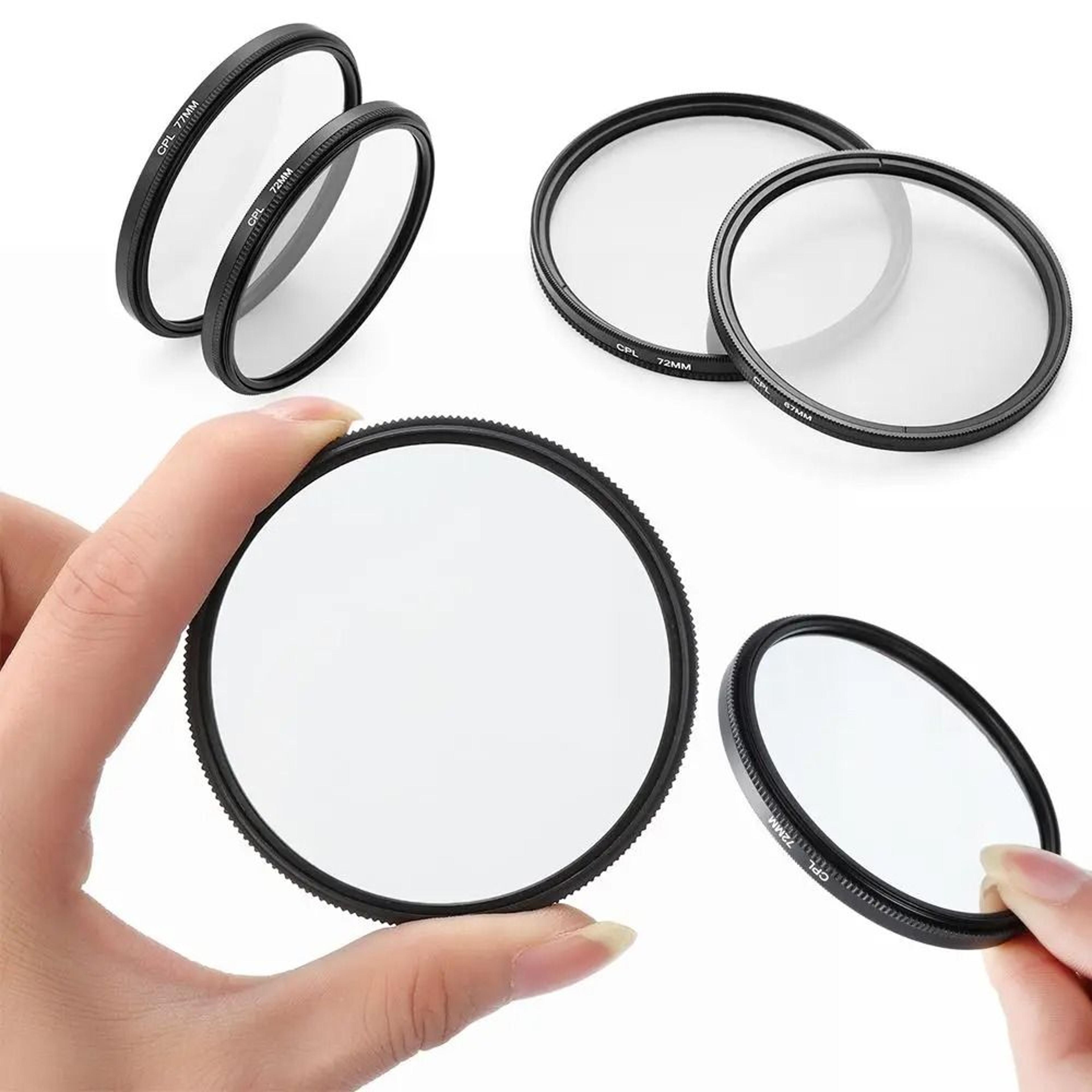 adjustable cpl polarizing camera lens filter for dslr photography