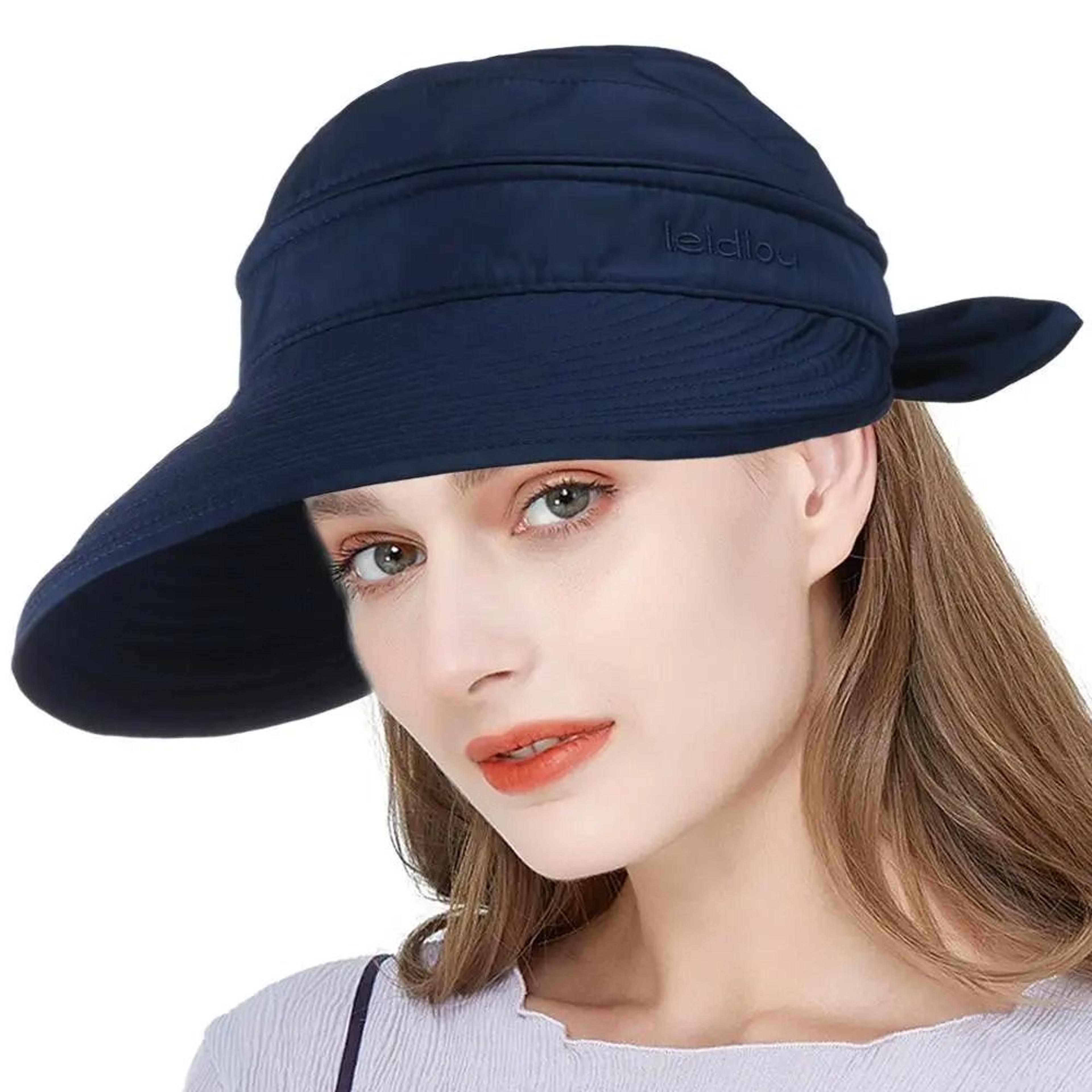 Womens Wide Brim Foldable Sun Visor Hat 3