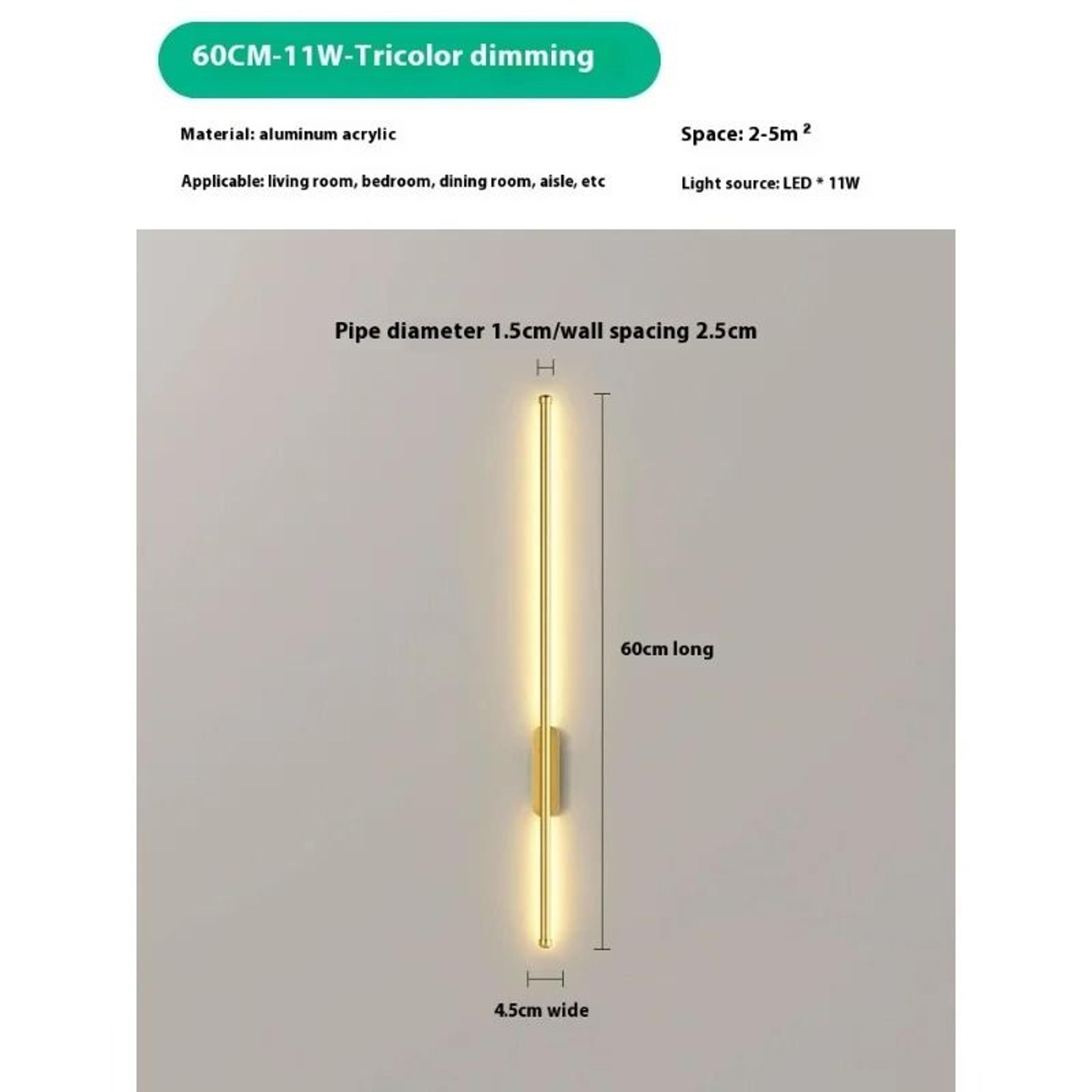 USB Rechargeable LED Wall Lamp With Remote Control And Tricolor Dimming 1