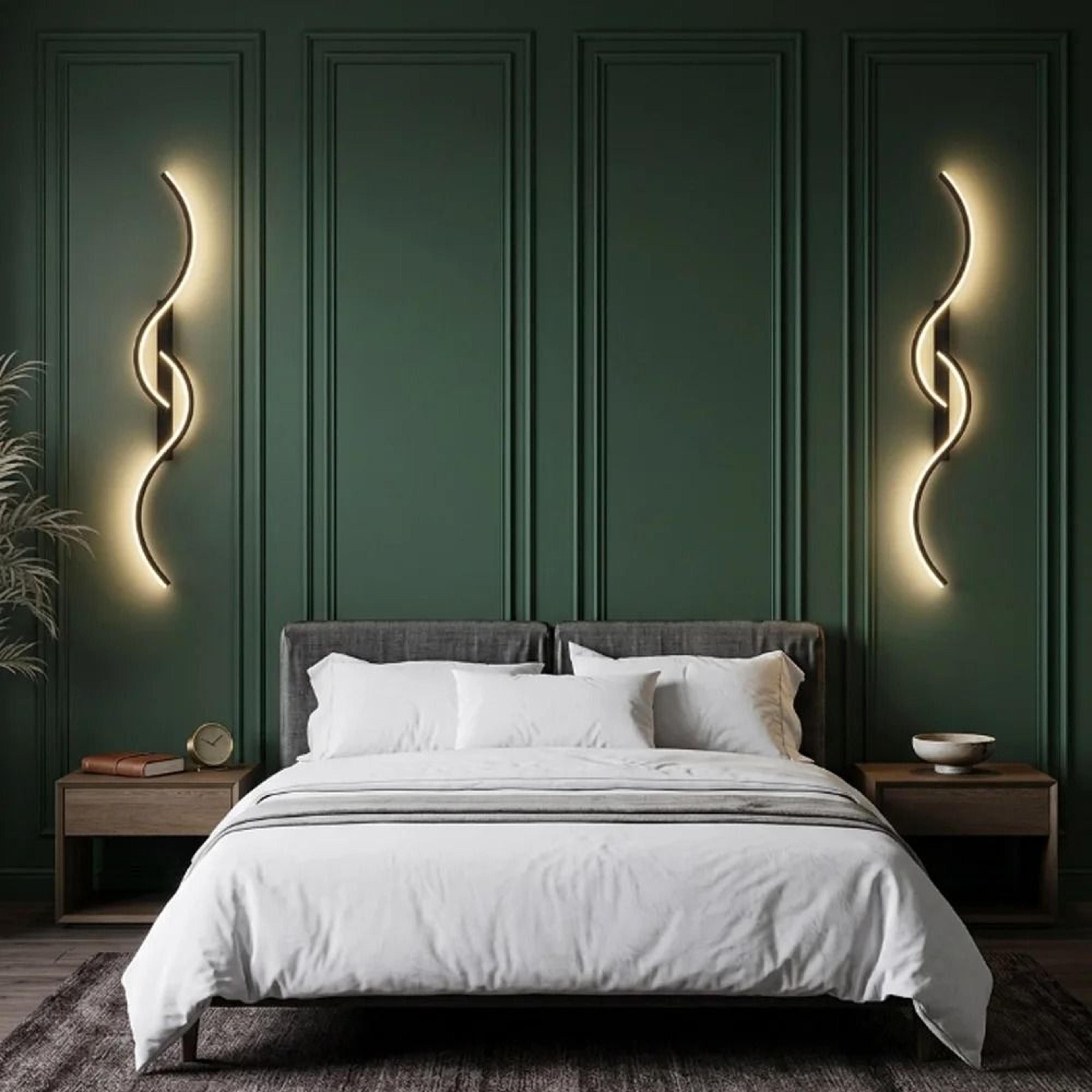 rechargeable 60cm 80cm led wall sconce with remote control