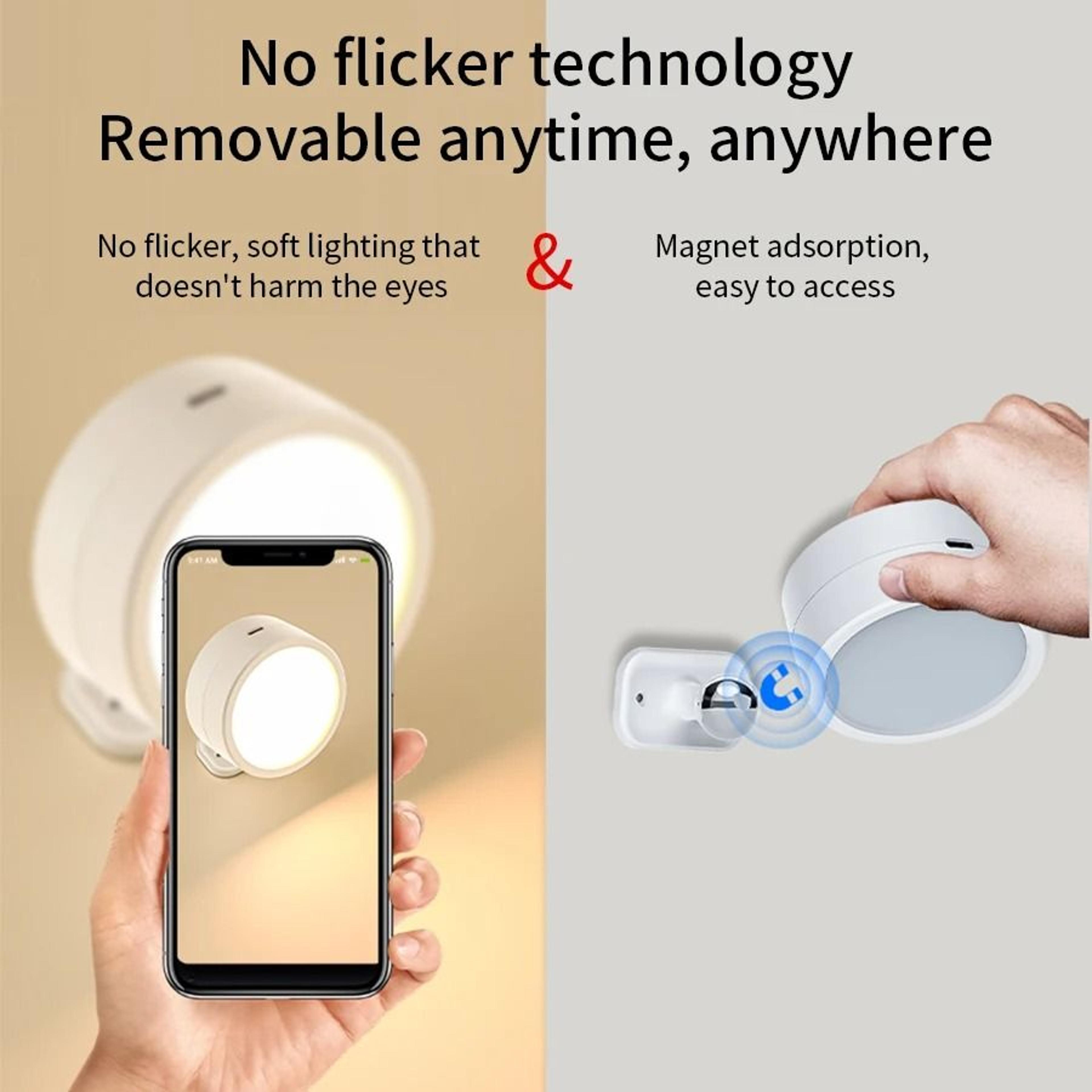 Rechargeable RGB Magnetic Wall Light With Remote Control 8