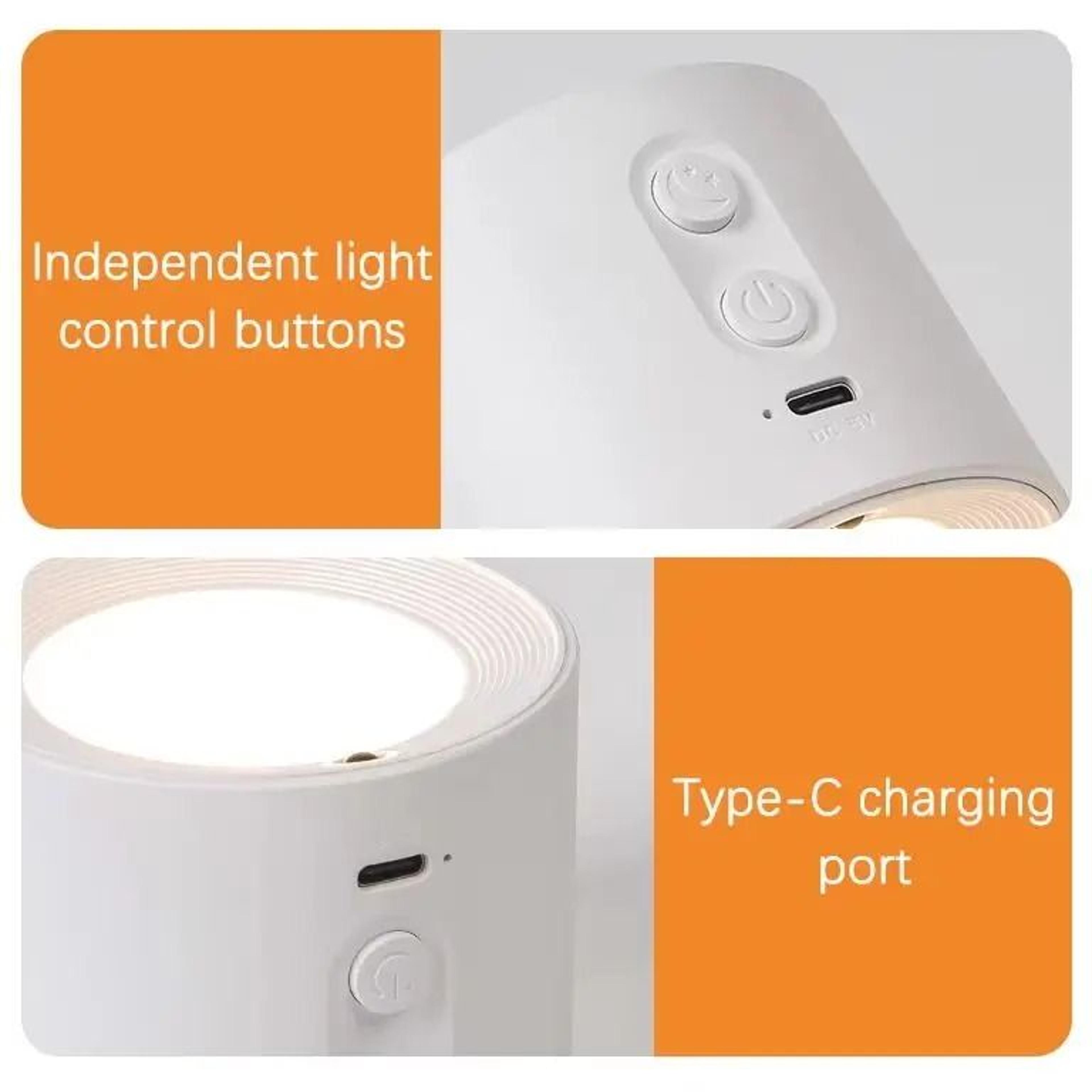 Rechargeable RGB Wall Lamp With Remote And Touch Control 11