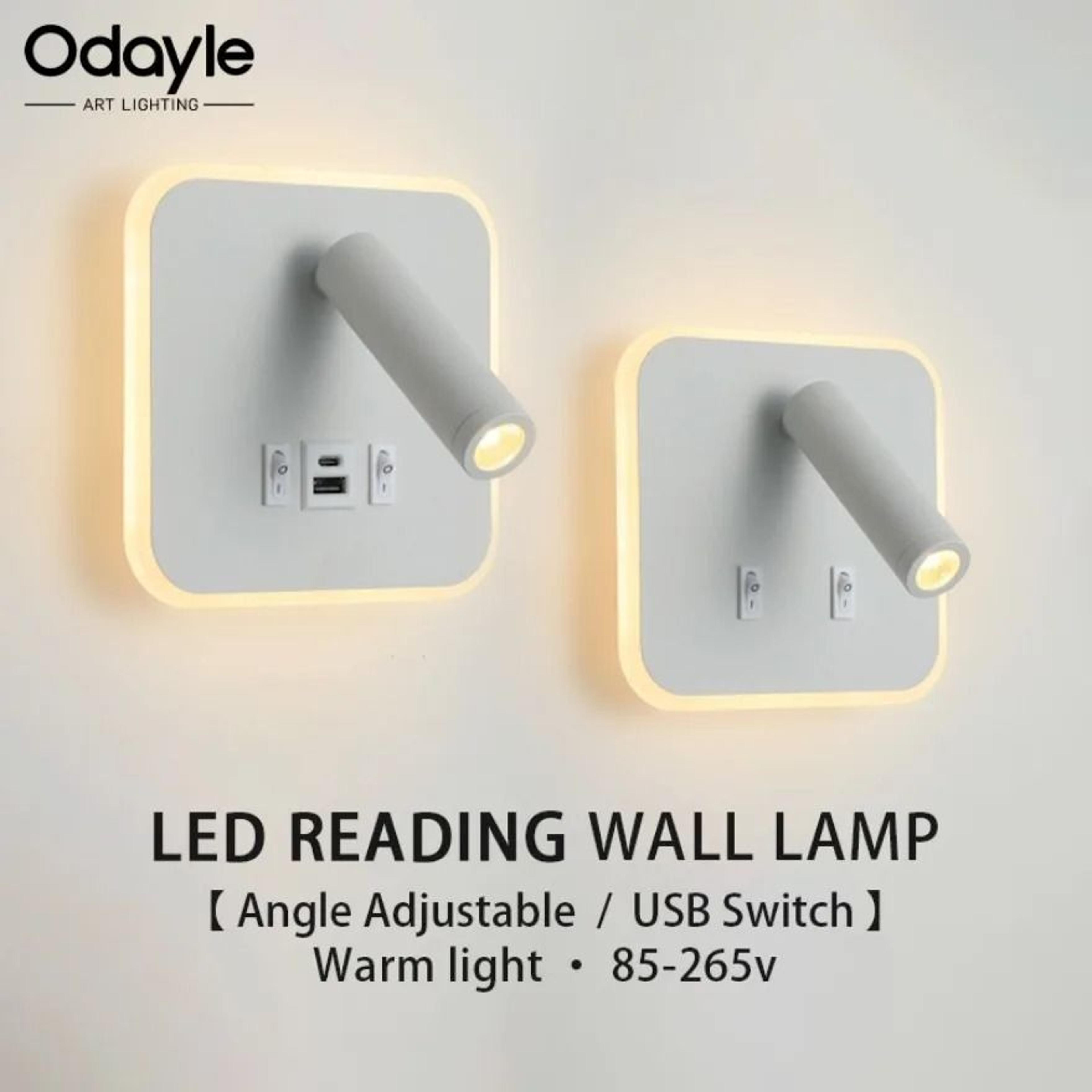 Rotatable LED Wall Reading Light With Type C USB Charging 0