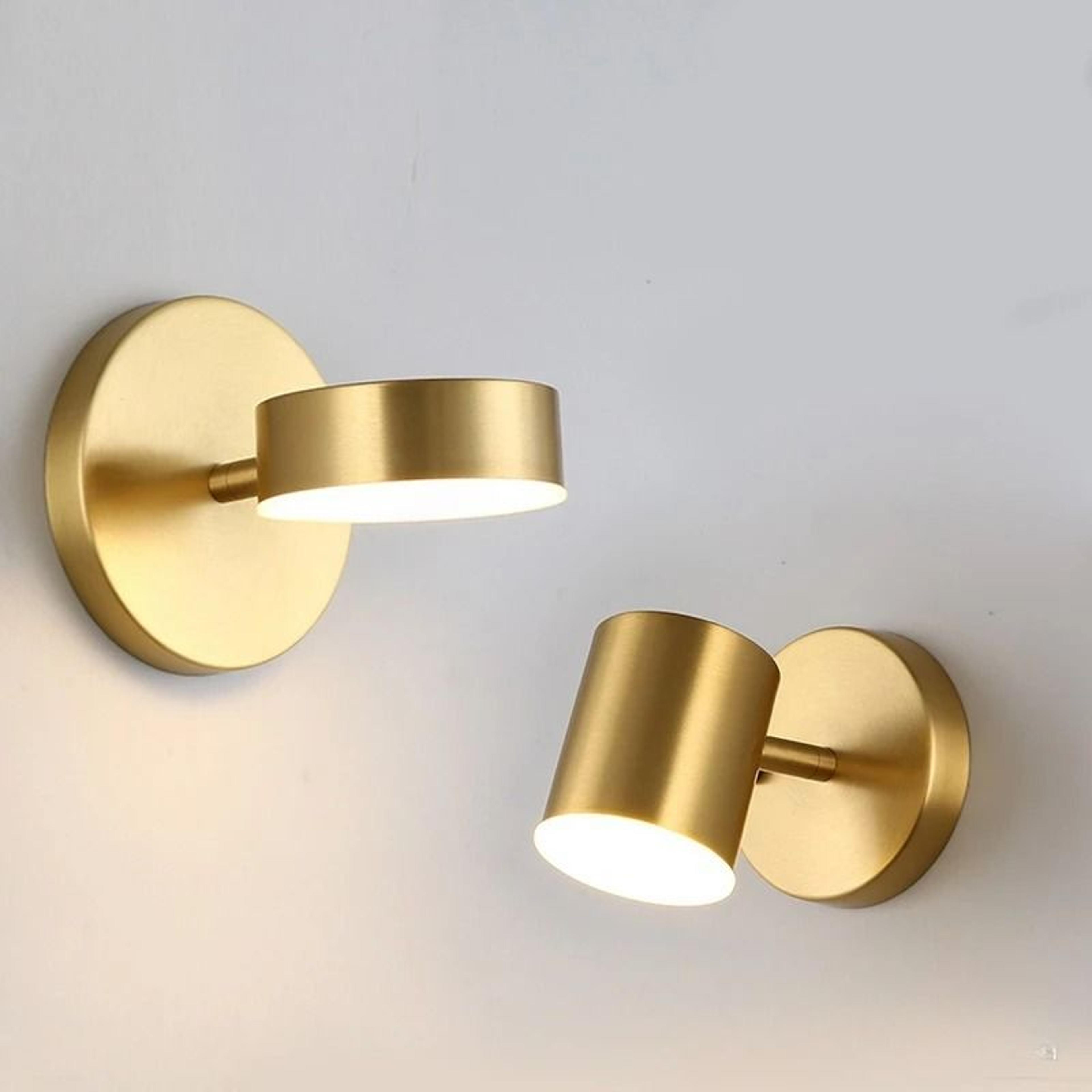 Nordic Rotating Gold Wall Lamp Modern Mirror Accent Light 8