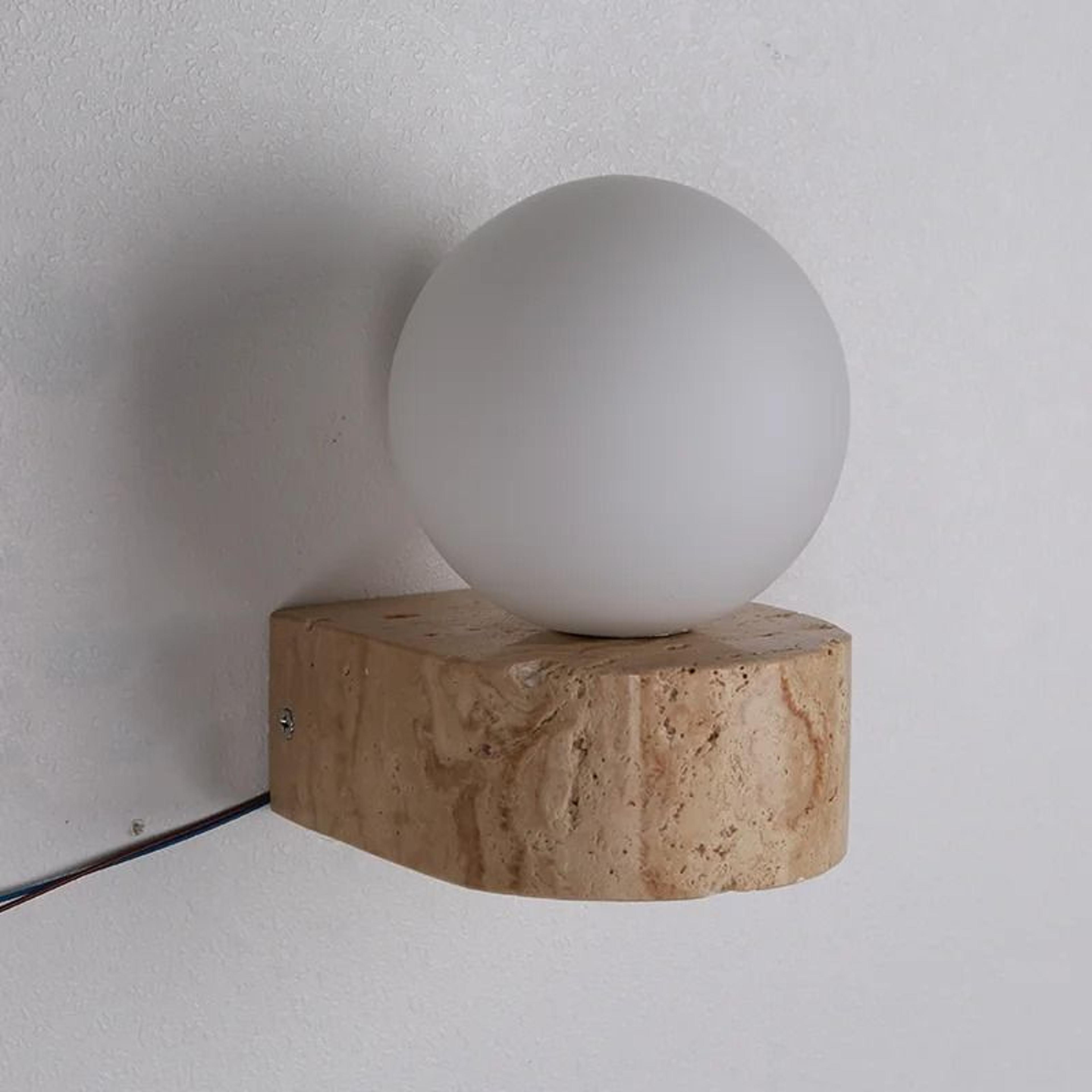 Japanese Retro Glass LED Wall Sconce Warm Bedside Light 4
