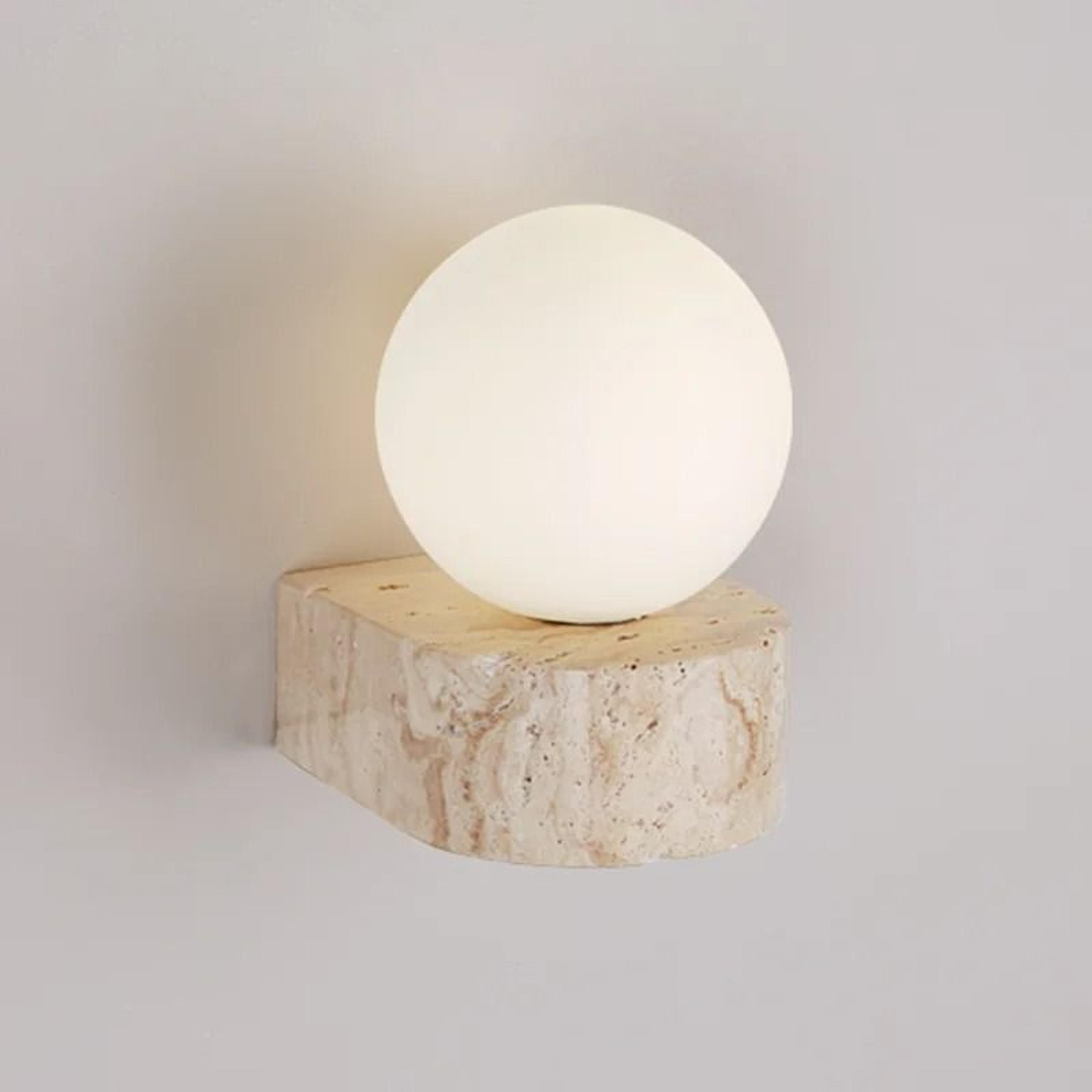 Japanese Retro Glass LED Wall Sconce Warm Bedside Light 7