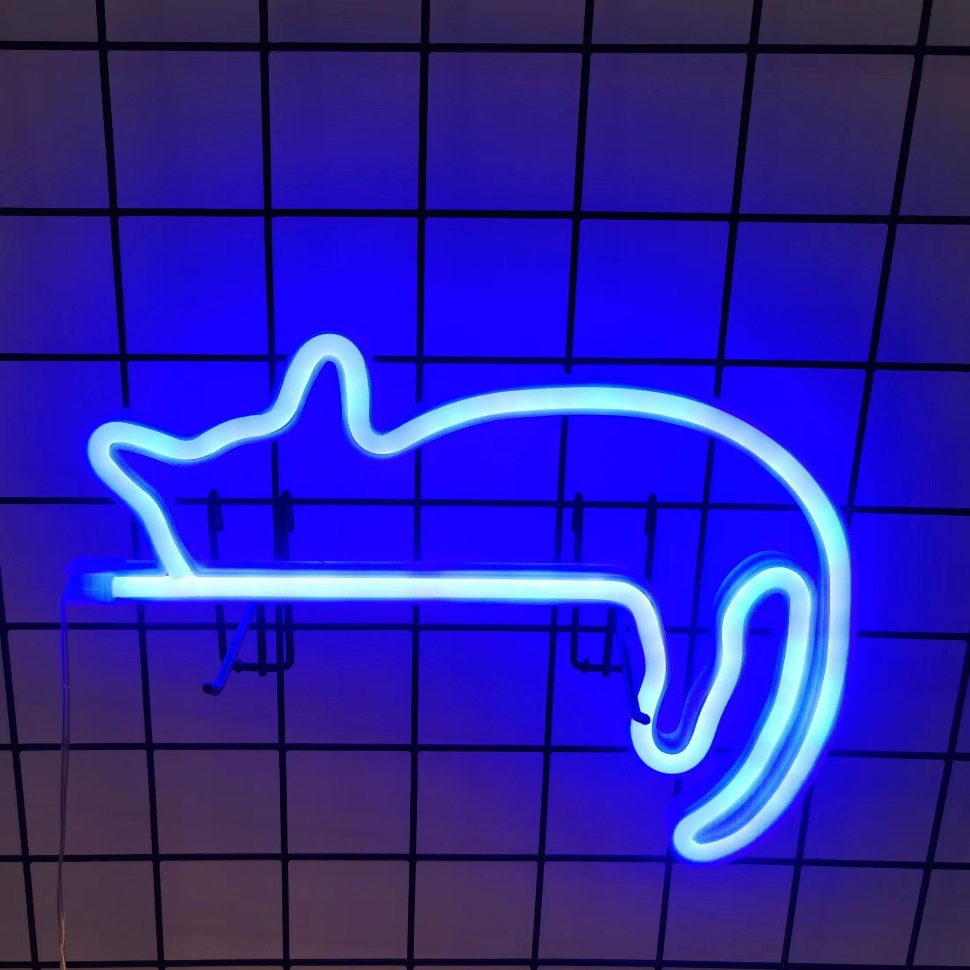 Cute Cat Neon Light LED Bedroom Wall Decor 7
