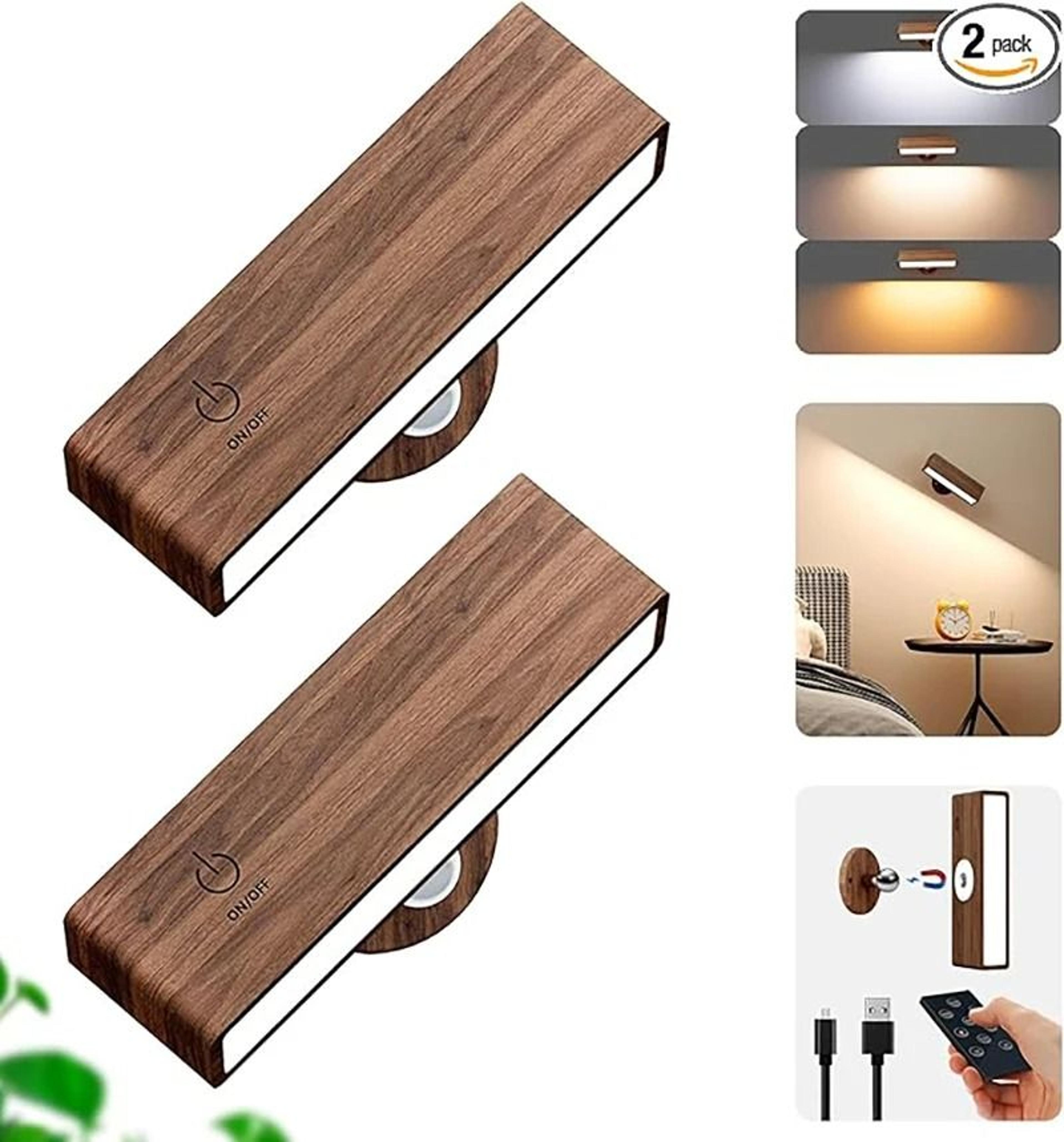 wireless battery operated wall light with remote and 3 color modes