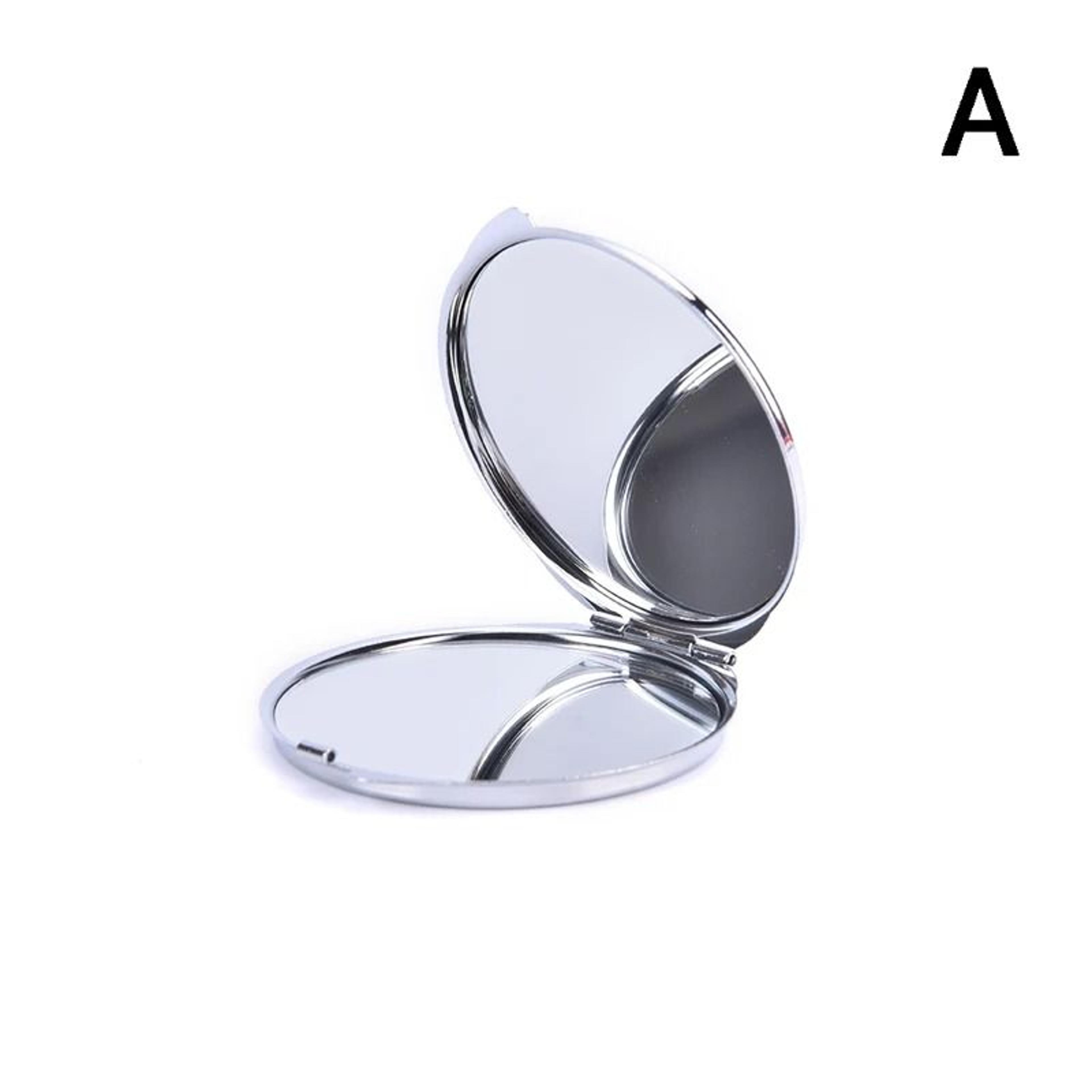 Portable Stainless Steel Pocket Mirror Folding Compact Makeup Travel Beauty Mirror 8