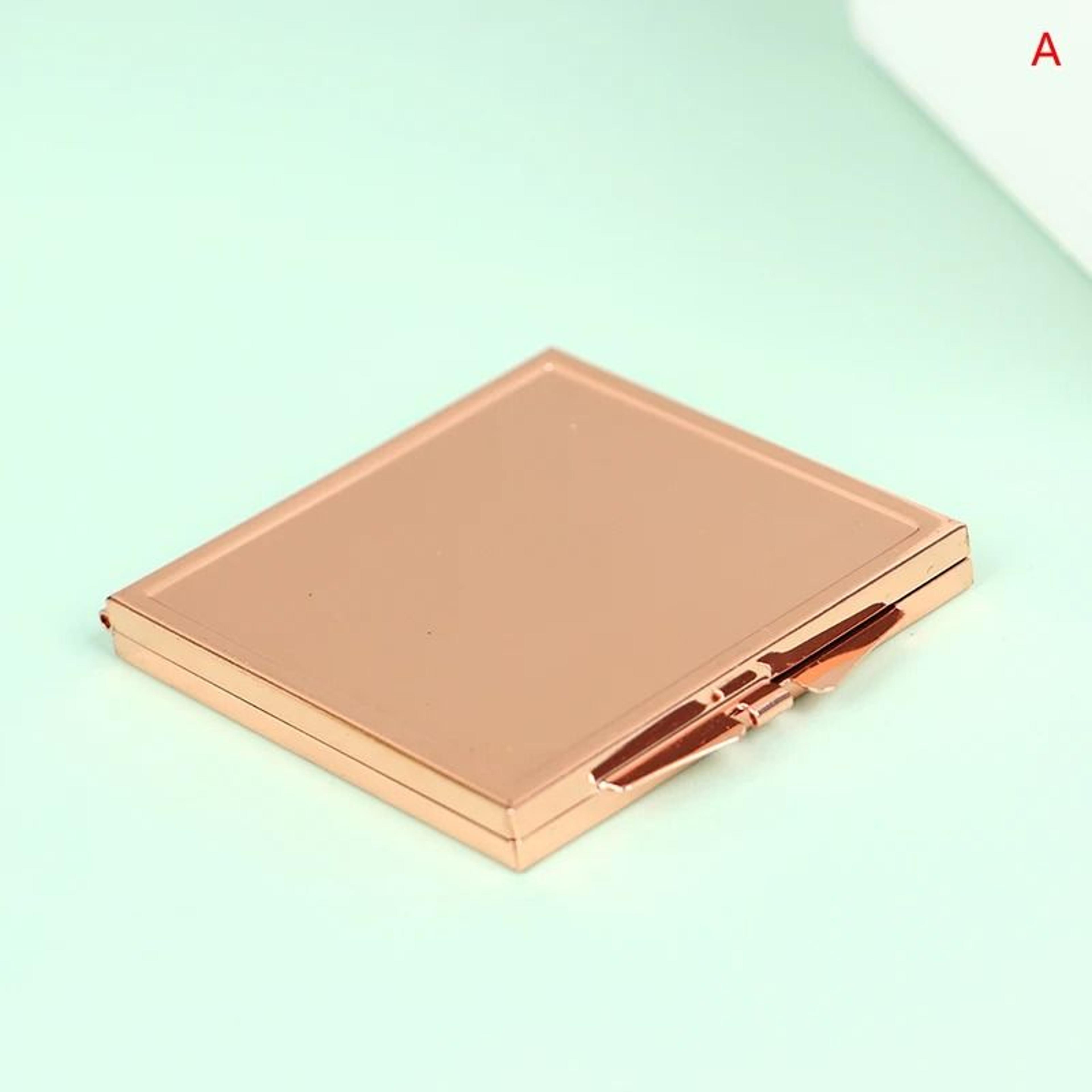 Portable Stainless Steel Pocket Mirror Folding Compact Makeup Travel Beauty Mirror 16