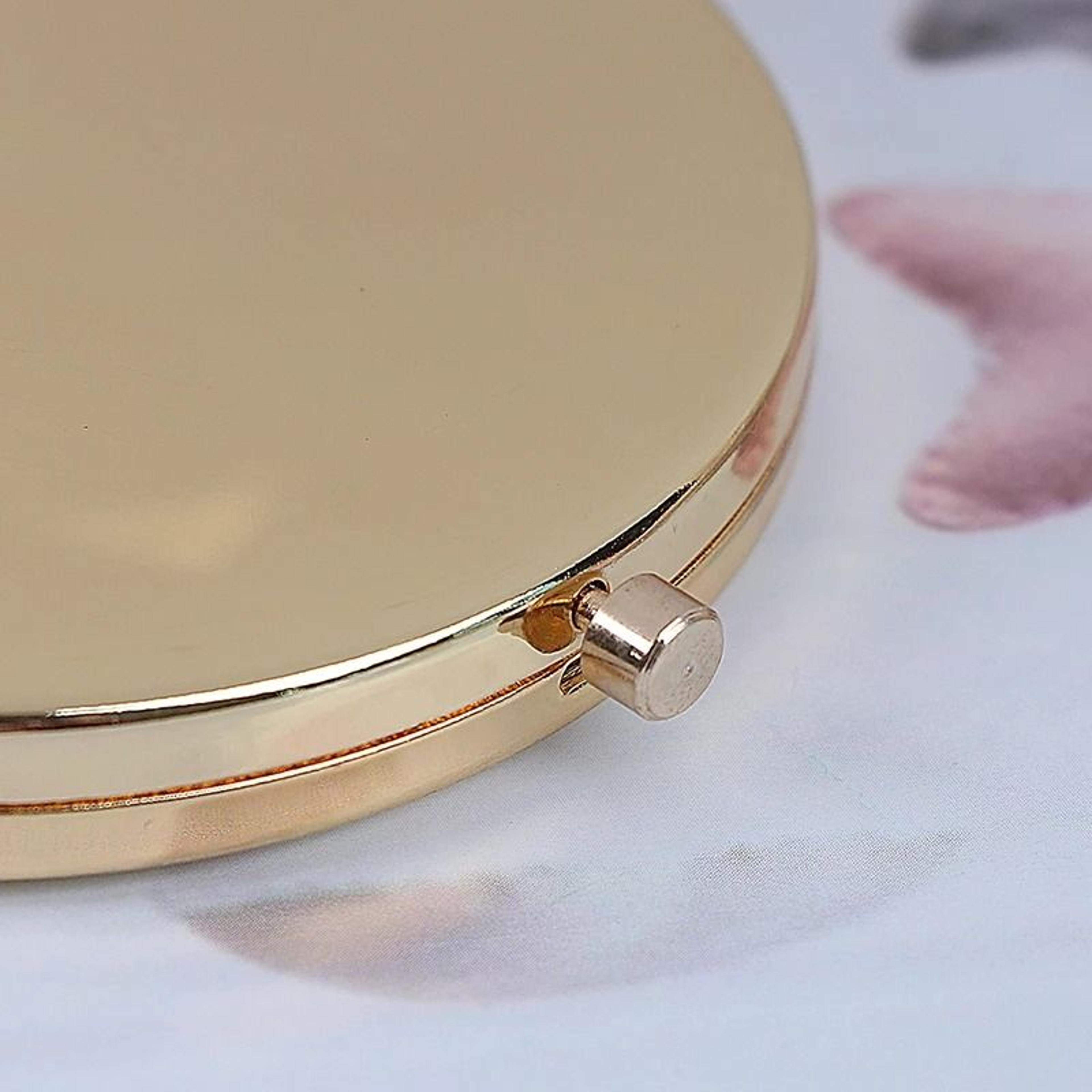 Portable Stainless Steel Pocket Mirror Folding Compact Makeup Travel Beauty Mirror 17