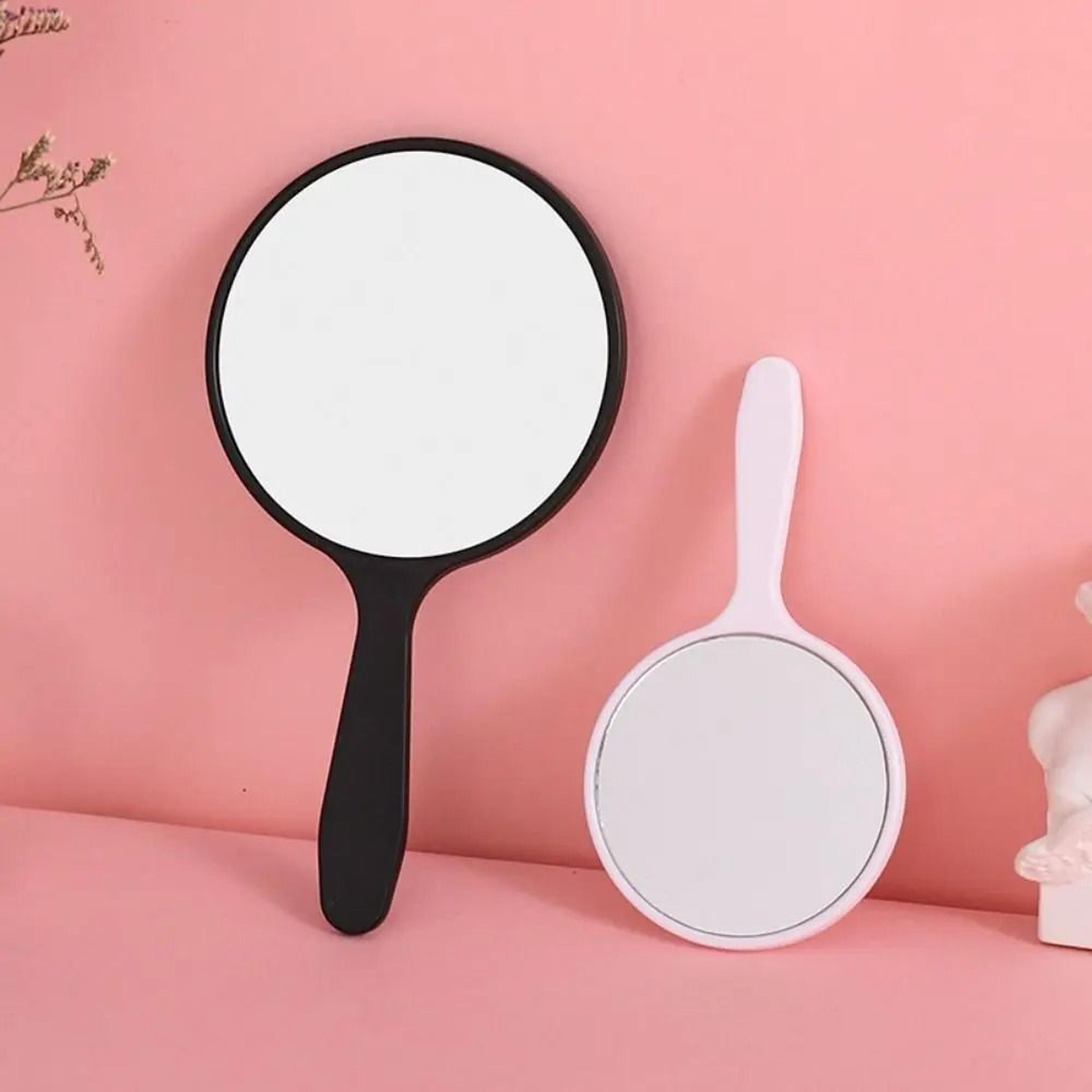 Durable Round Handheld Makeup Mirror Portable Anti Fall Beauty Vanity Mirror 13