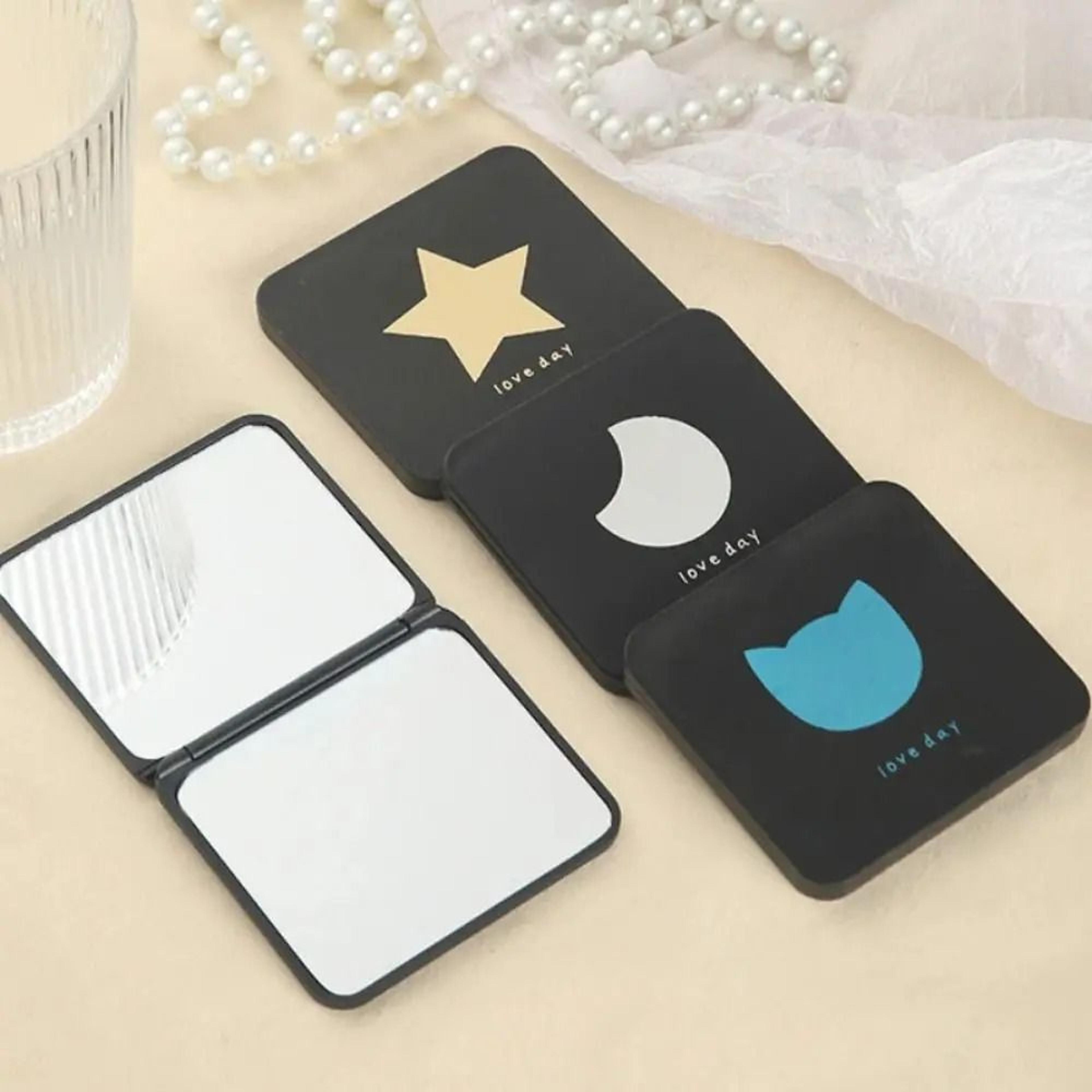 Durable Double Sided Pocket Mirror Square Foldable Travel Makeup Mirror 9