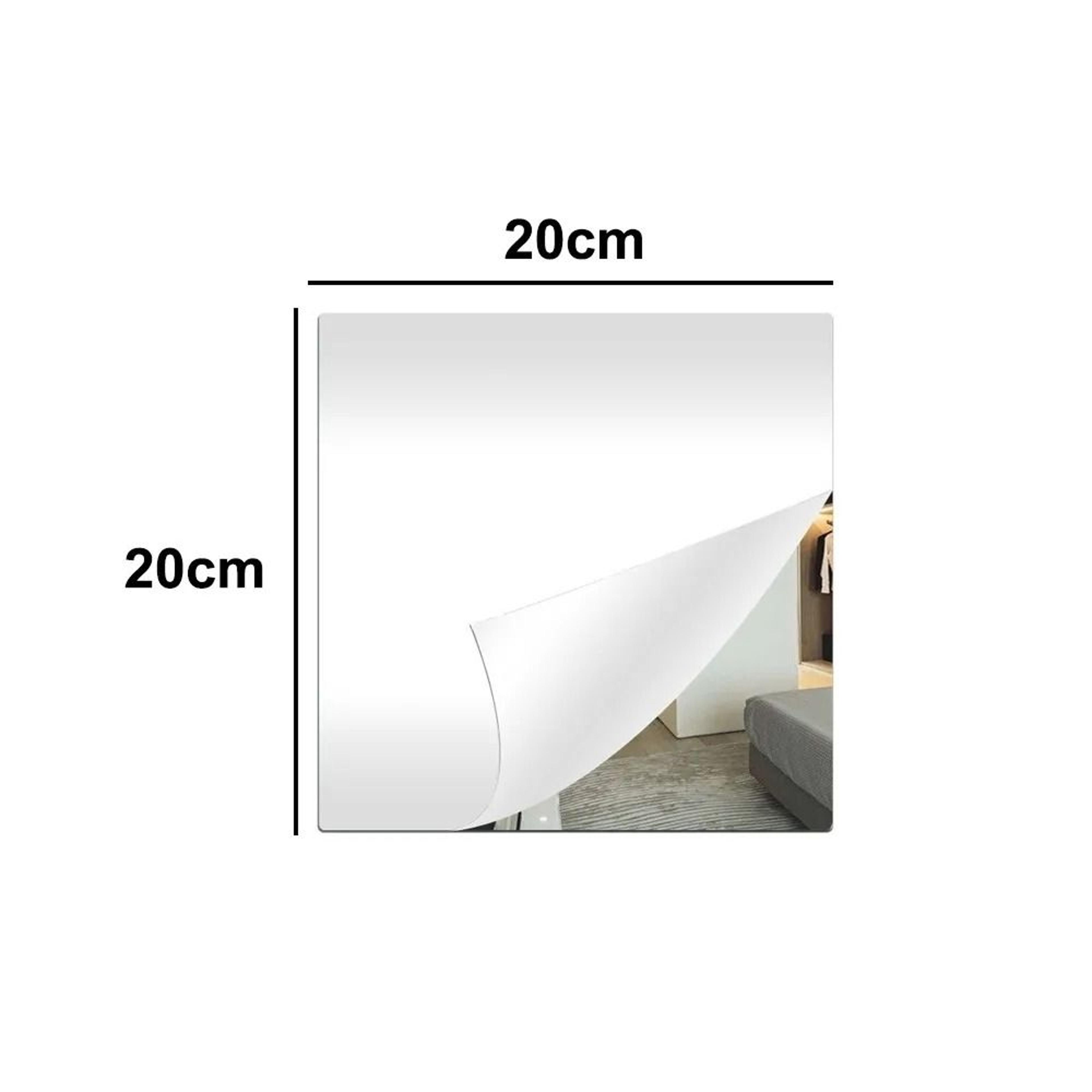 Shatterproof Self Adhesive Acrylic Mirror Sheet 16mm DIY Non Glass Mirror Tile 2