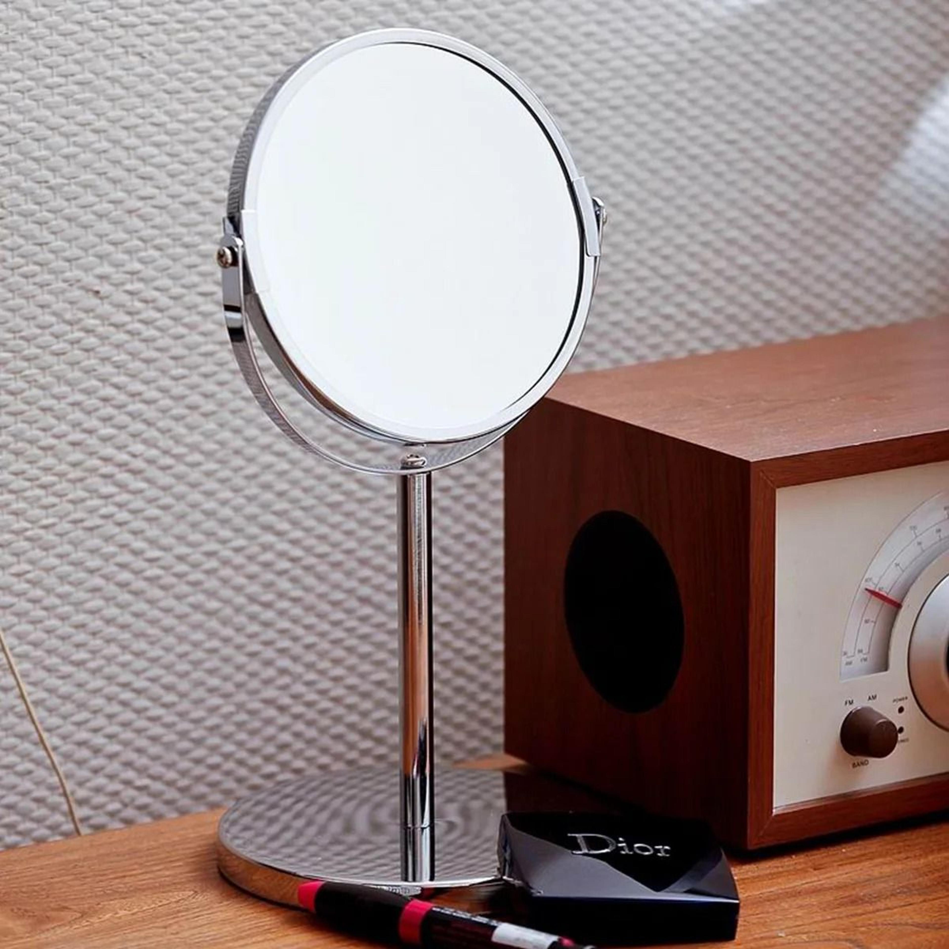 Double Sided Vanity Mirror 1X 2X Magnifying Tabletop Makeup Mirror 6
