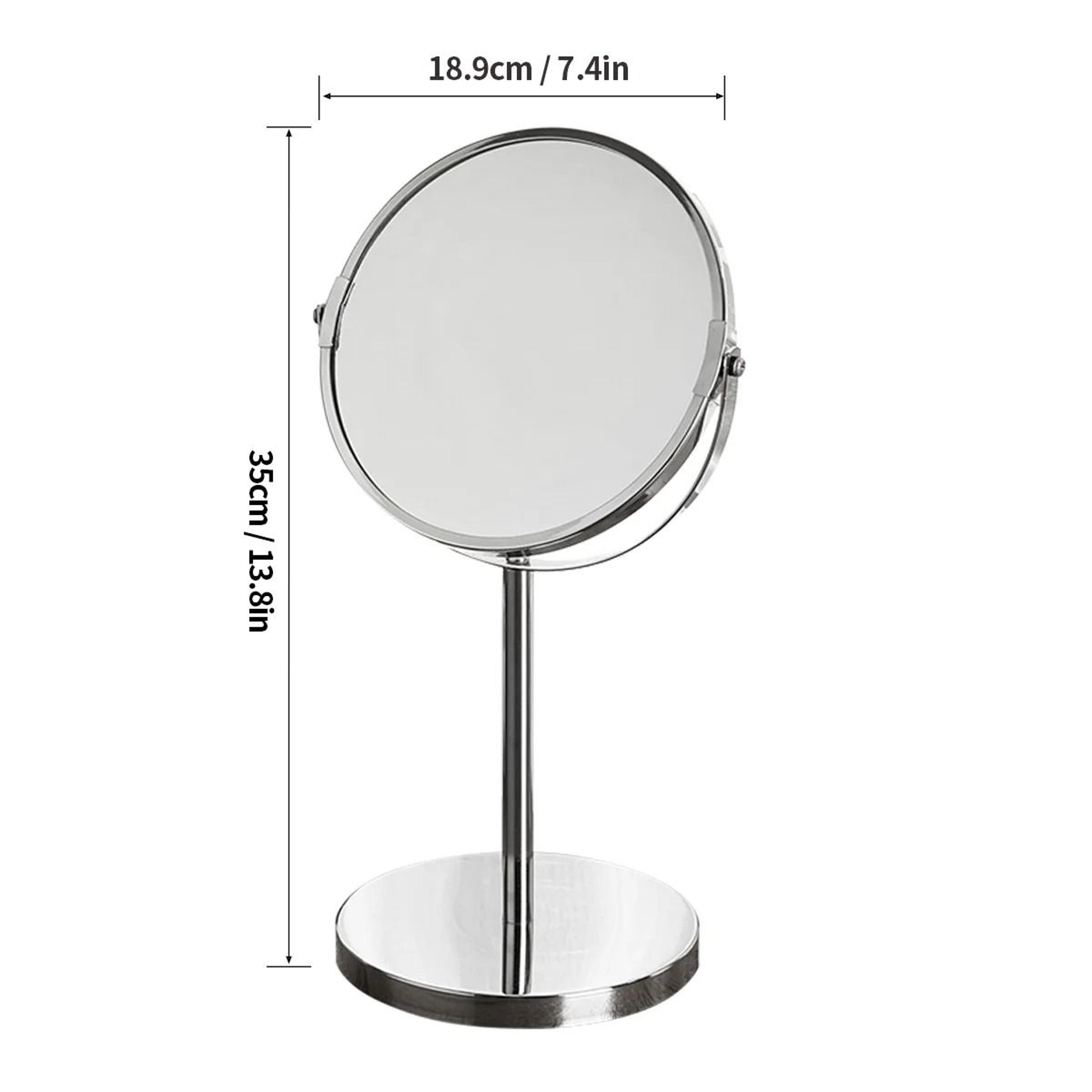 Double Sided Vanity Mirror 1X 2X Magnifying Tabletop Makeup Mirror 1