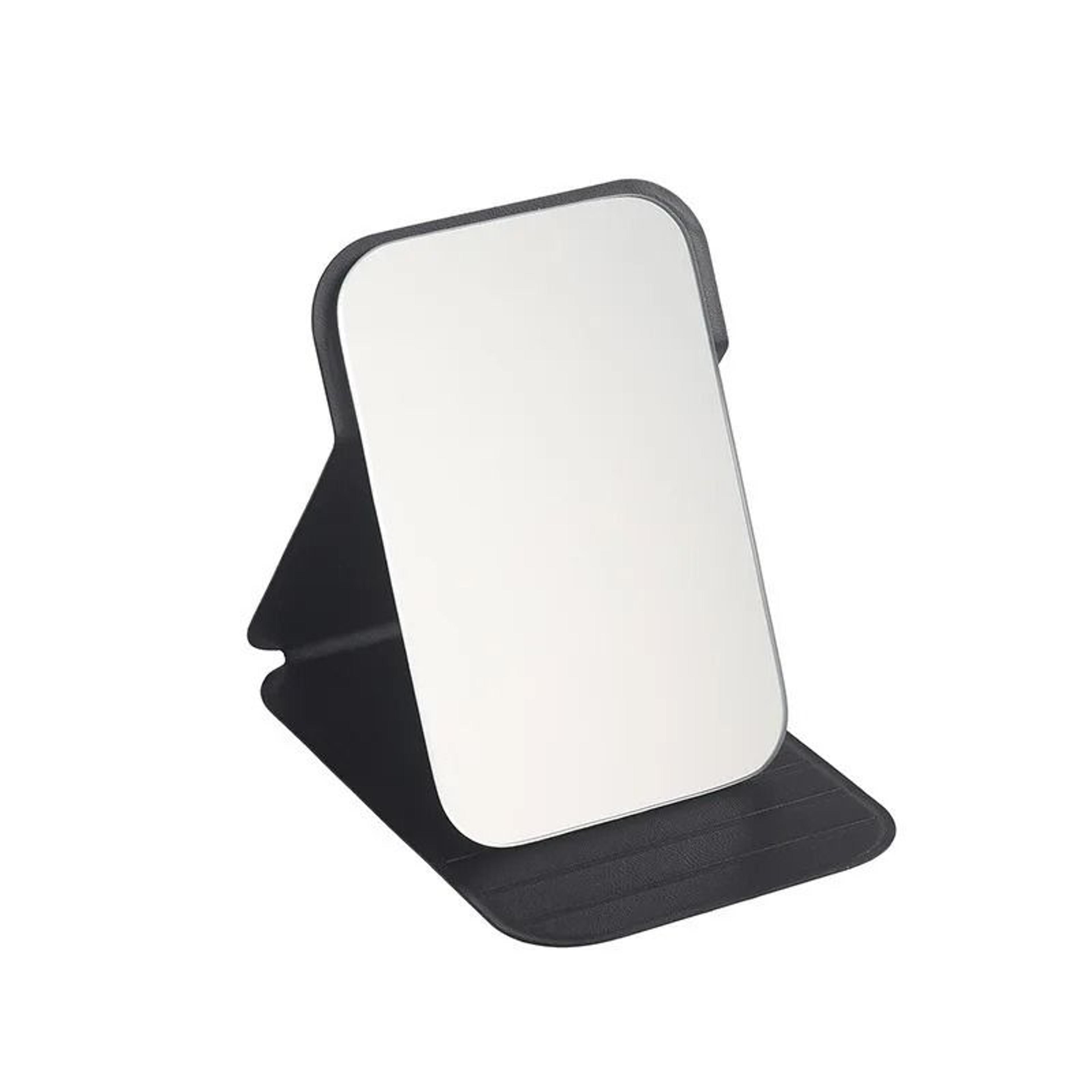 PU Leather Folding Makeup Mirror Portable Compact Travel Vanity Mirror 2