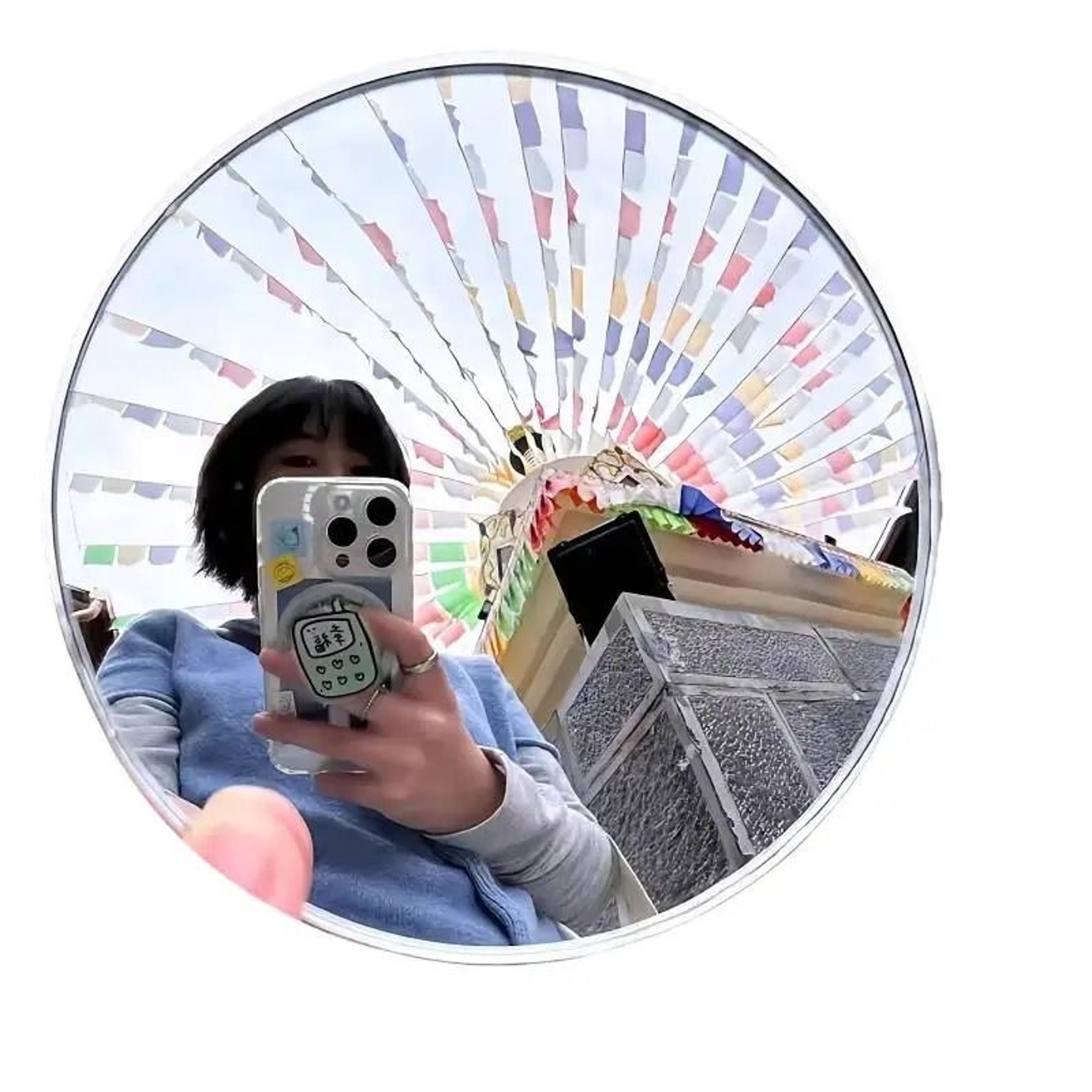 Portable Convex Selfie Mirror 5cm Handheld Photography Vlogging Travel Prop 8