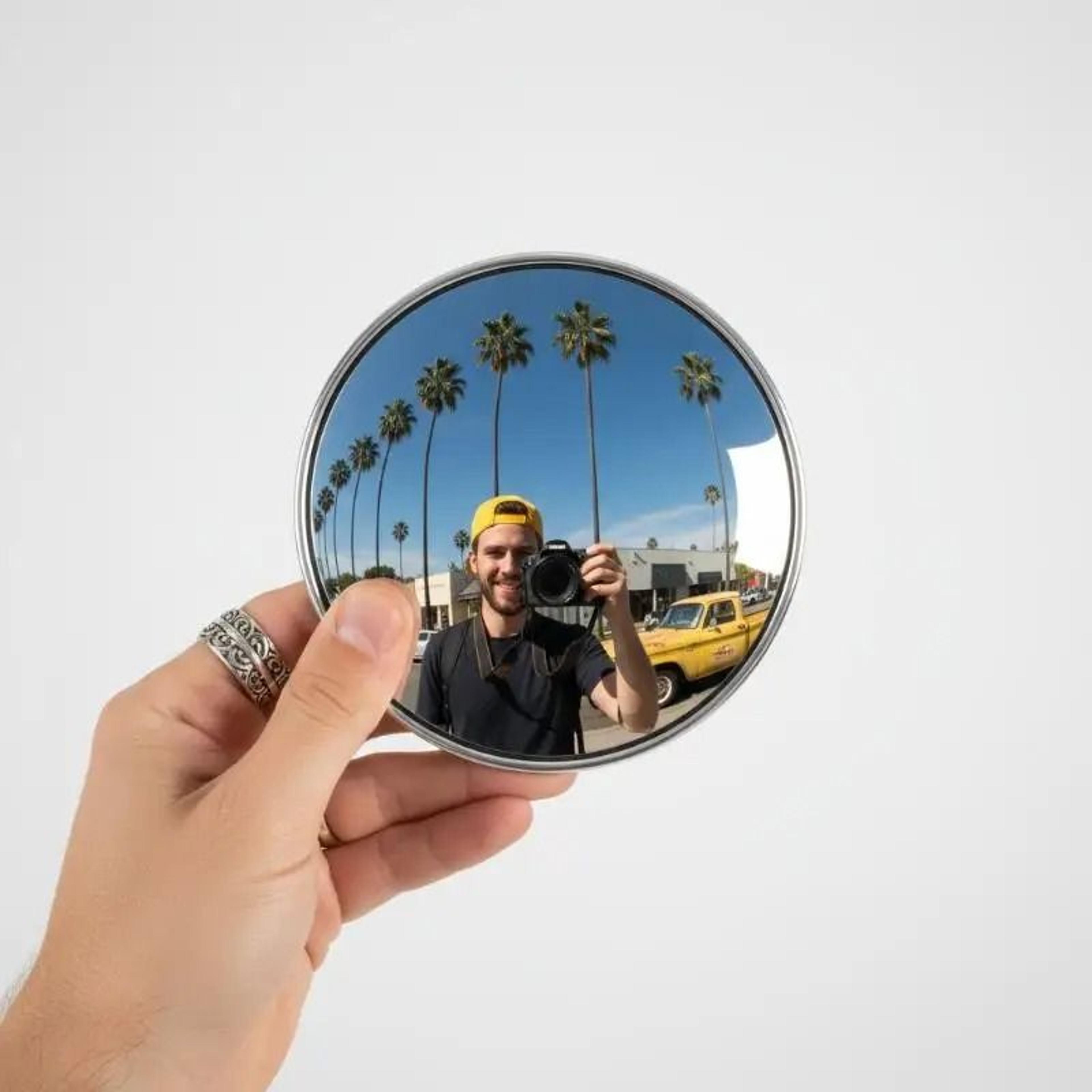 Portable Convex Selfie Mirror 5cm Handheld Photography Vlogging Travel Prop 4