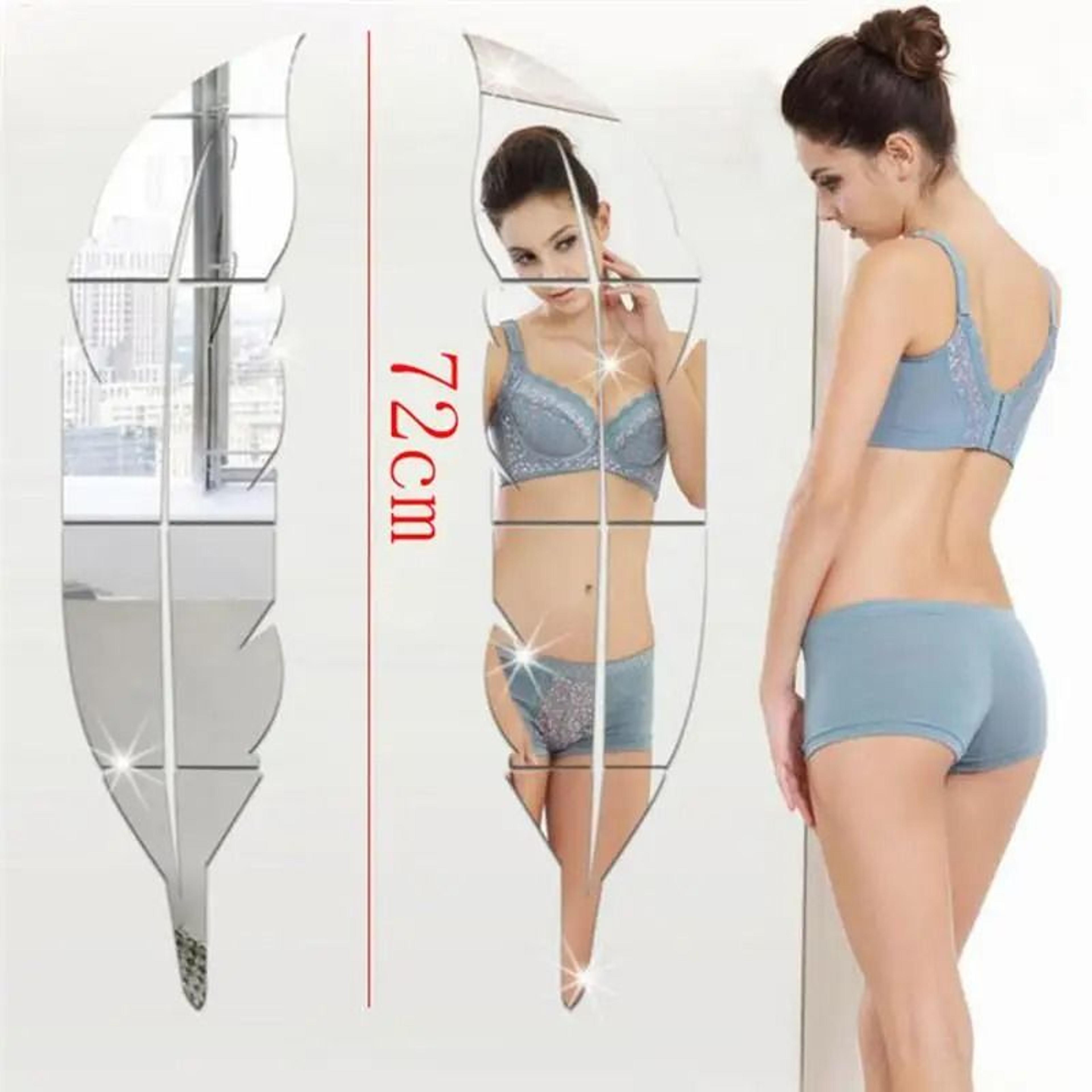 Silver Acrylic Mirror Sticker Peel And Stick Decorative Wall Mirror 1