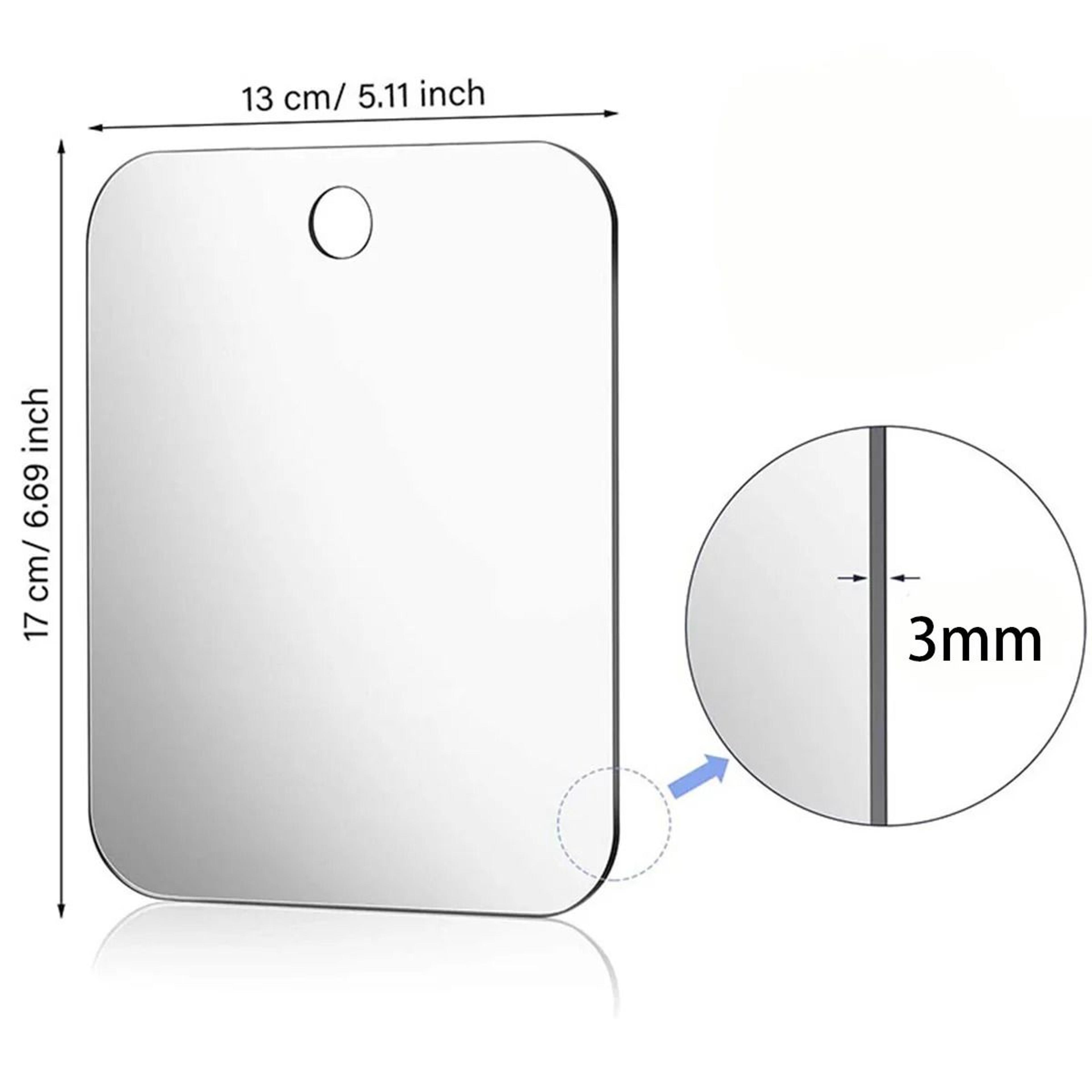 Acrylic Shower Shaving Mirror Portable Fogless Bathroom Mirror With Hook 4