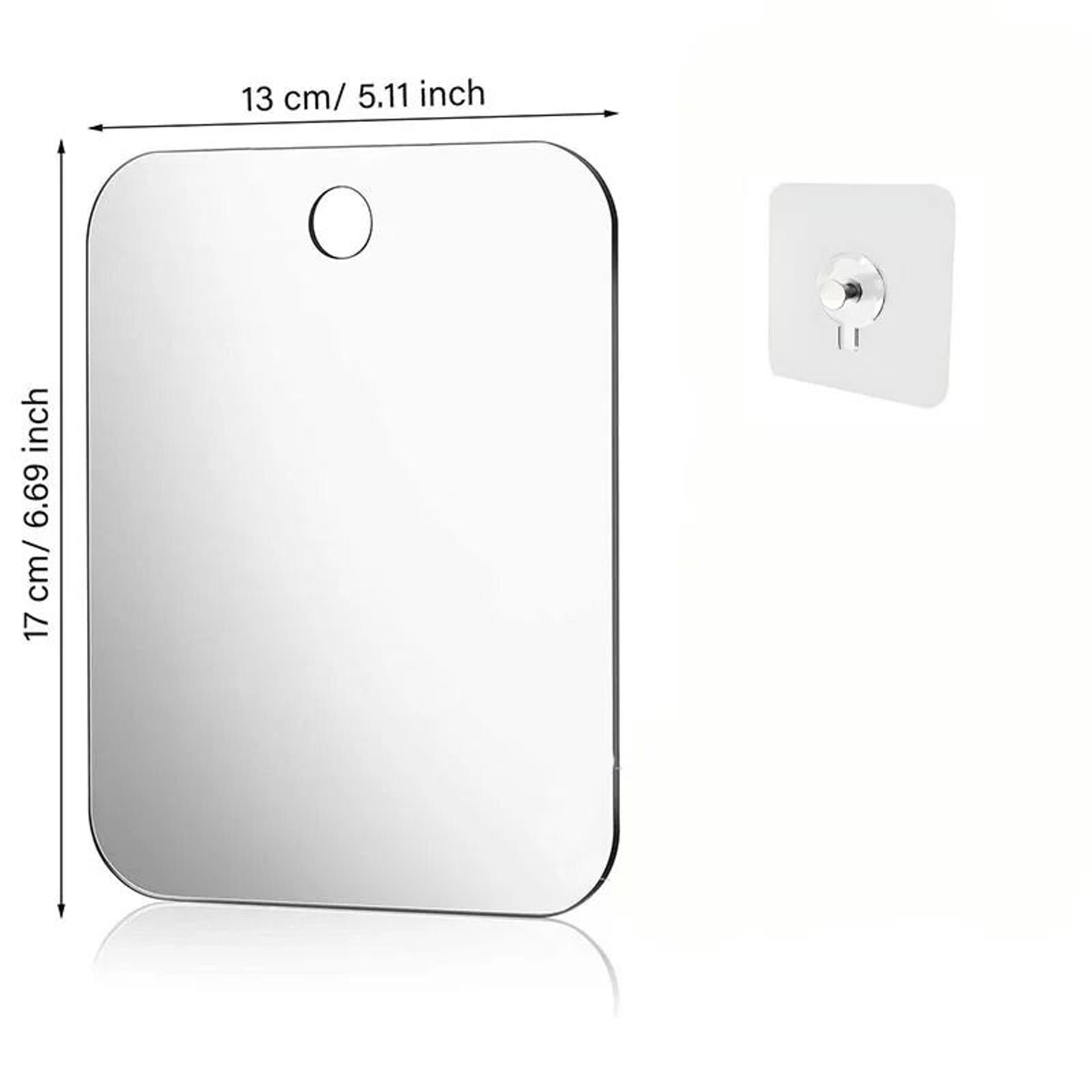 Acrylic Shower Shaving Mirror Portable Fogless Bathroom Mirror With Hook 1