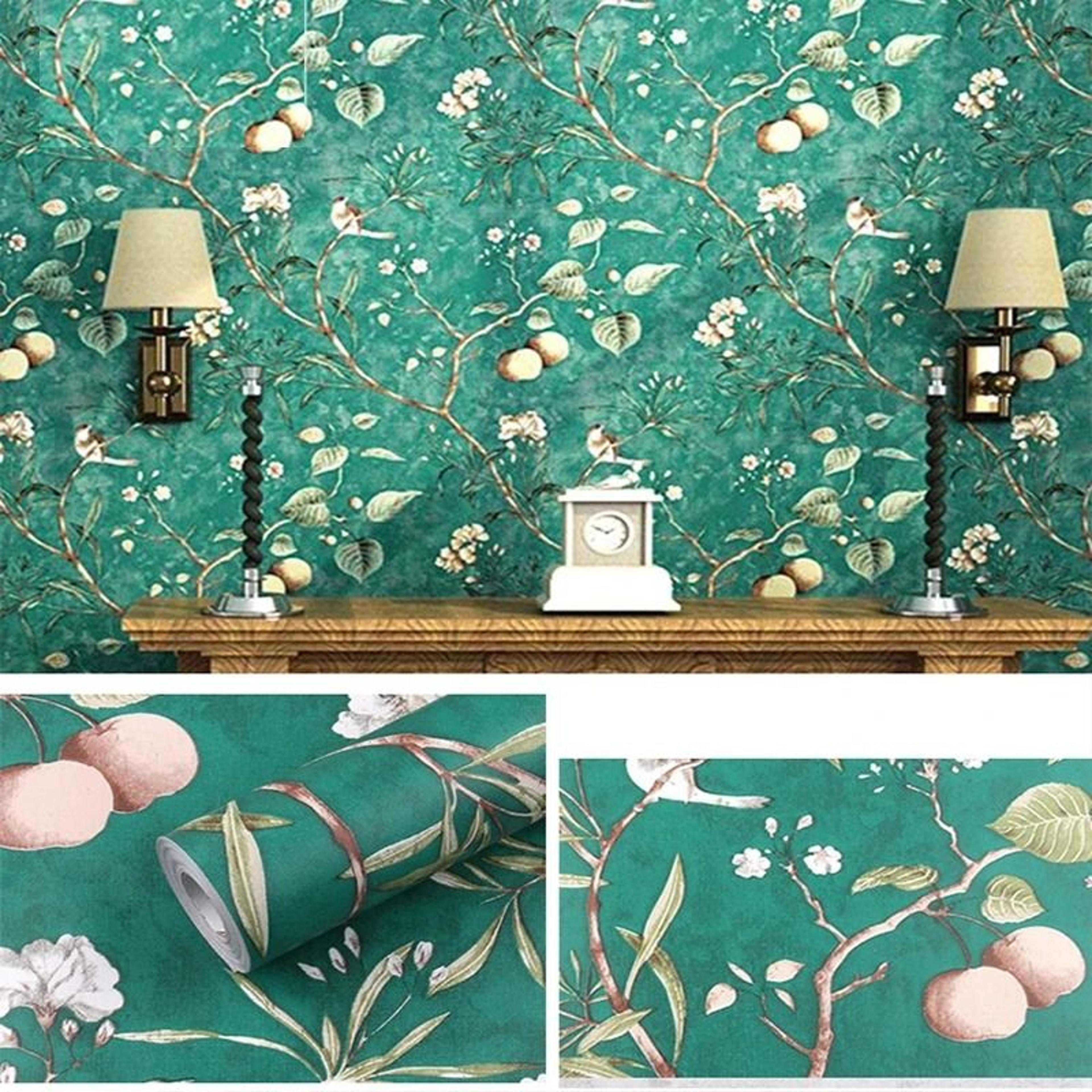 Black And White Floral Peel And Stick Wallpaper Removable Bird Contact Paper 7