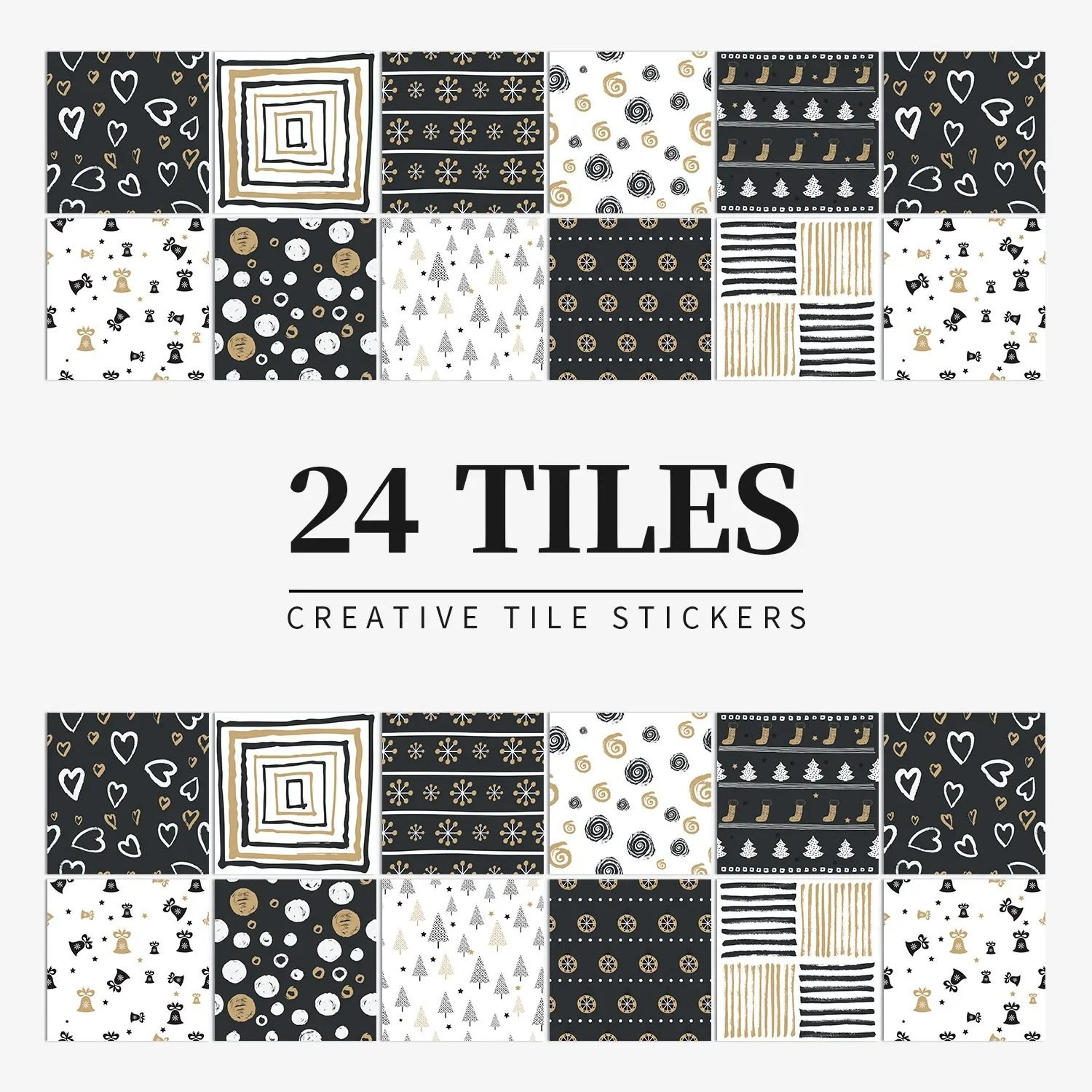 MosaicEase Moroccan Tile Stickers Peel And Stick Tile Stickers Waterproof Vinyl Wall Decals 3