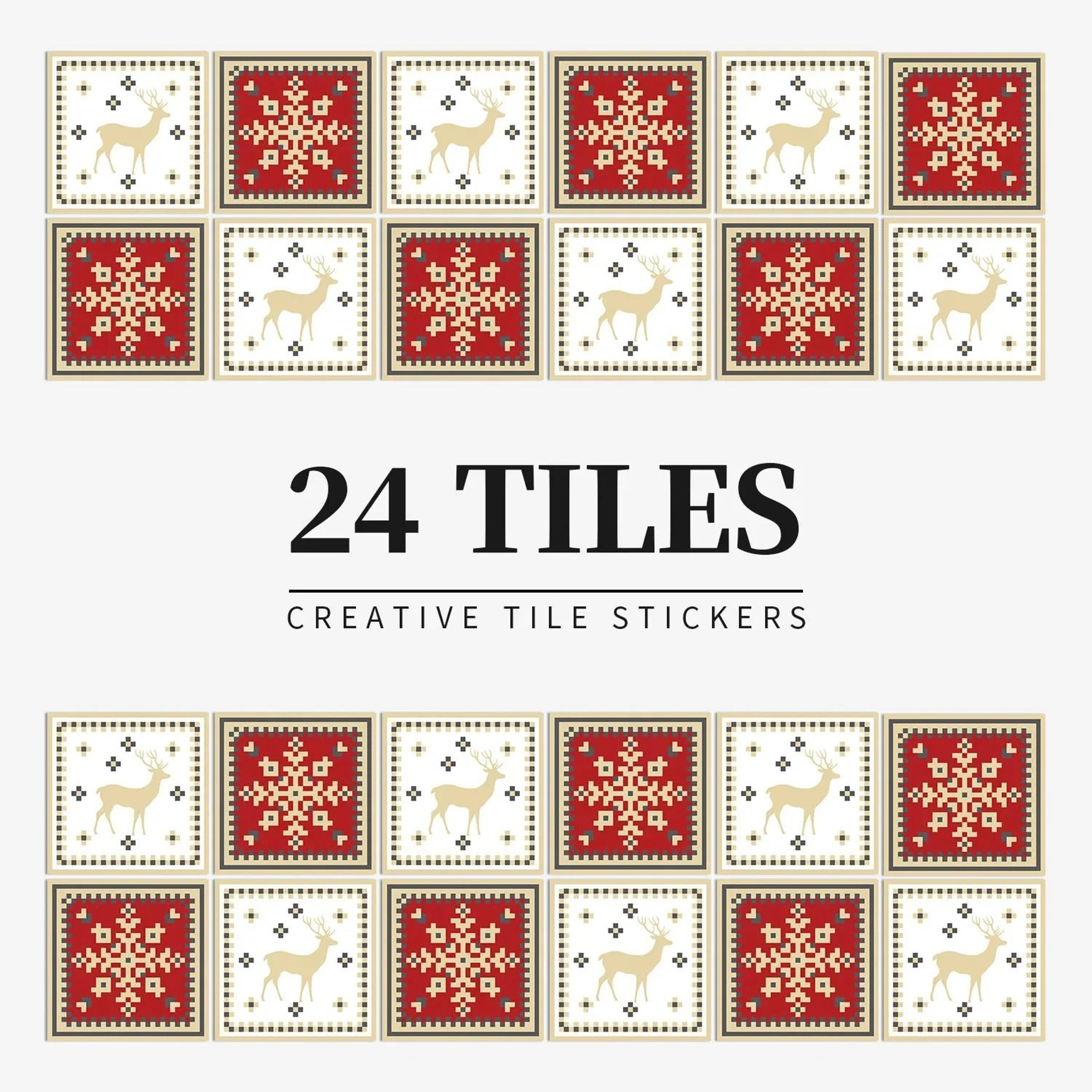 MosaicEase Moroccan Tile Stickers Peel And Stick Tile Stickers Waterproof Vinyl Wall Decals 2