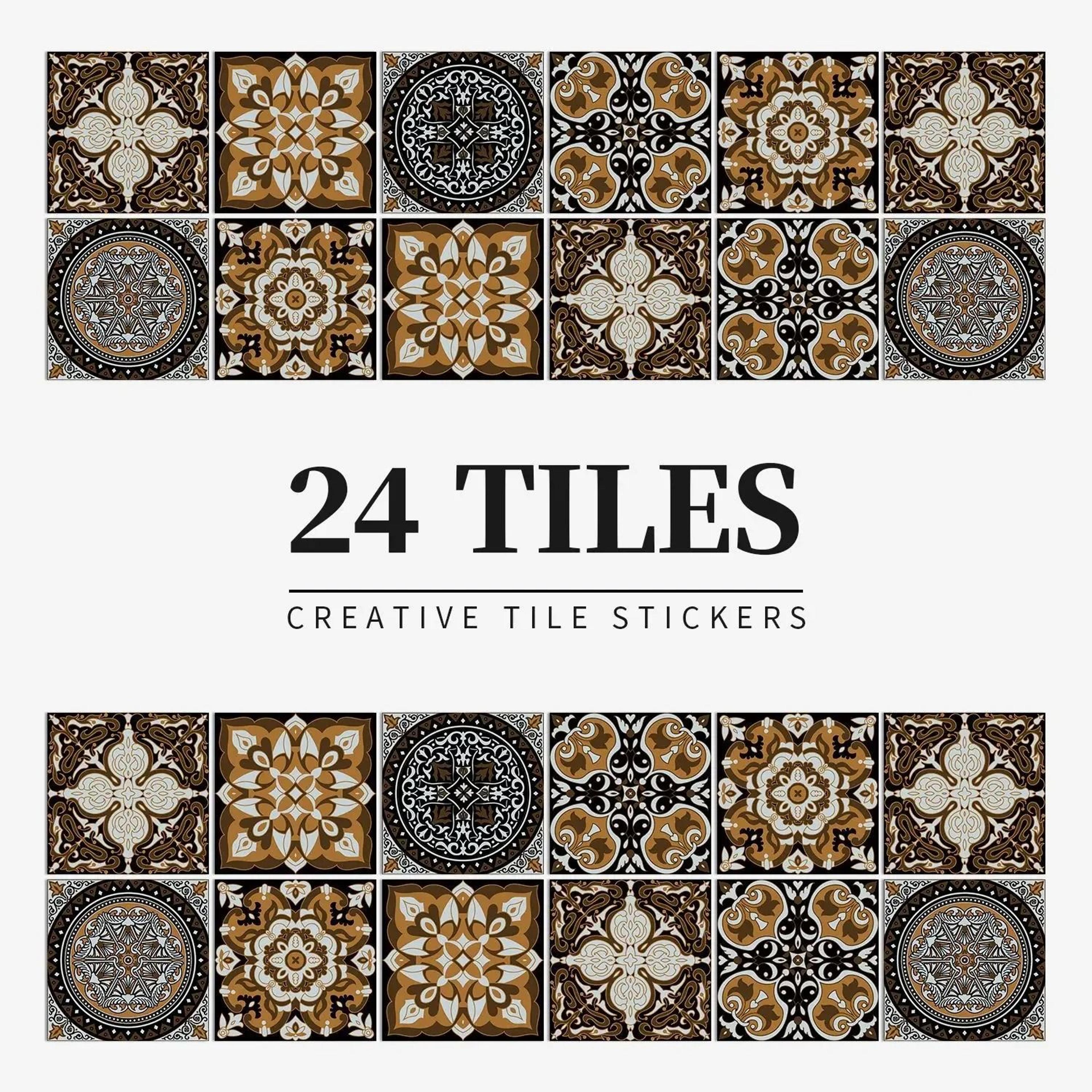 MosaicEase Moroccan Tile Stickers Peel And Stick Tile Stickers Waterproof Vinyl Wall Decals 14