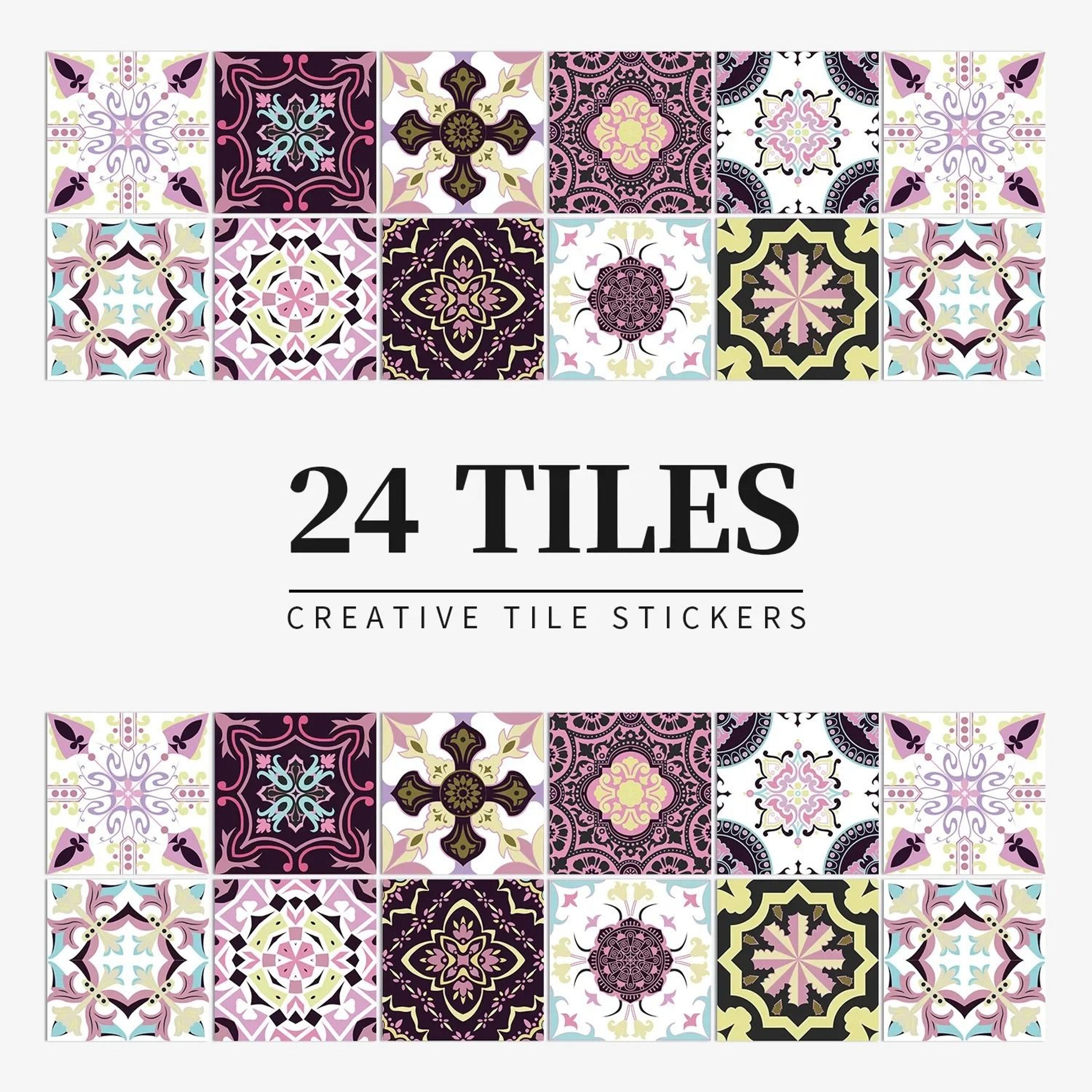 MosaicEase Moroccan Tile Stickers Peel And Stick Tile Stickers Waterproof Vinyl Wall Decals 10