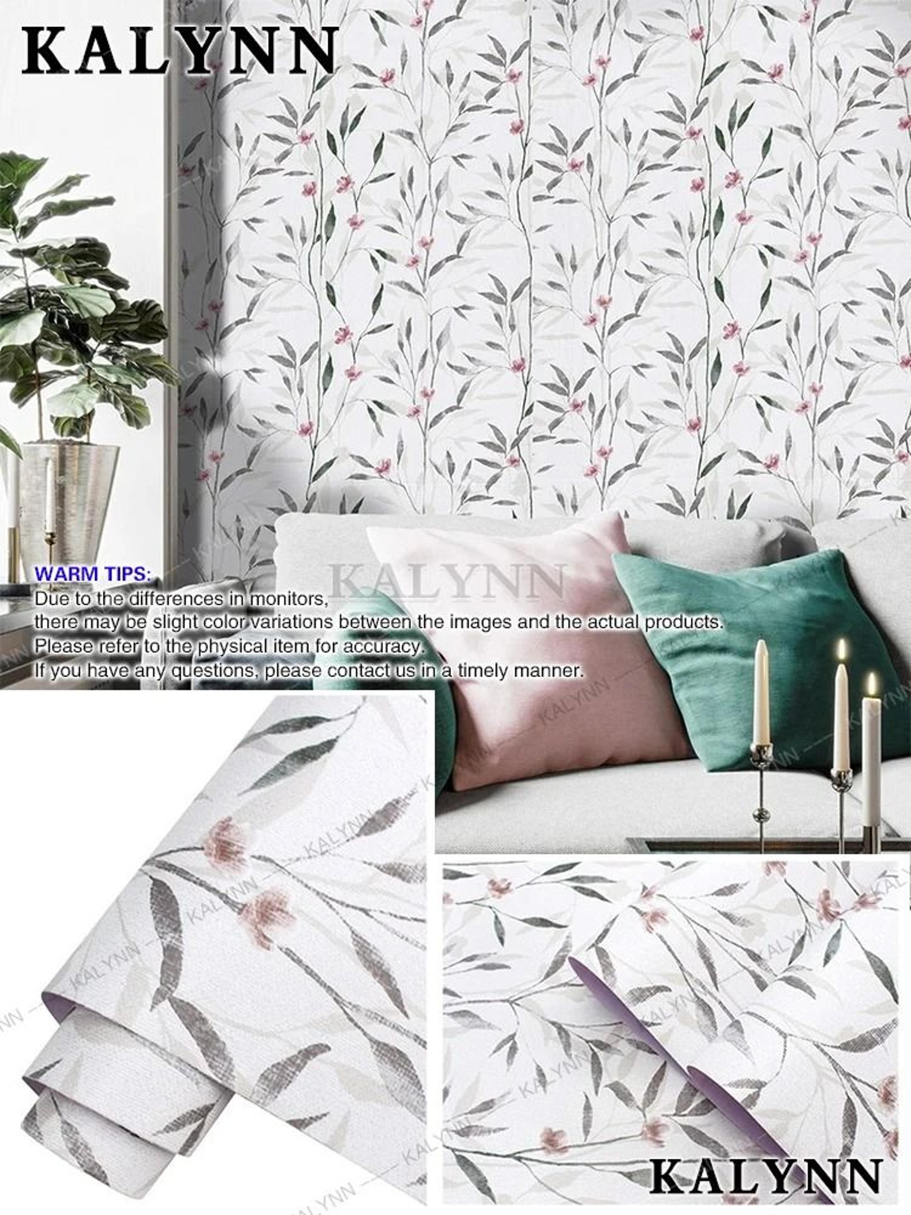 GreenBloom Floral Peel And Stick Wallpaper Green Floral Wallpaper Self Adhesive Vinyl Contact Paper