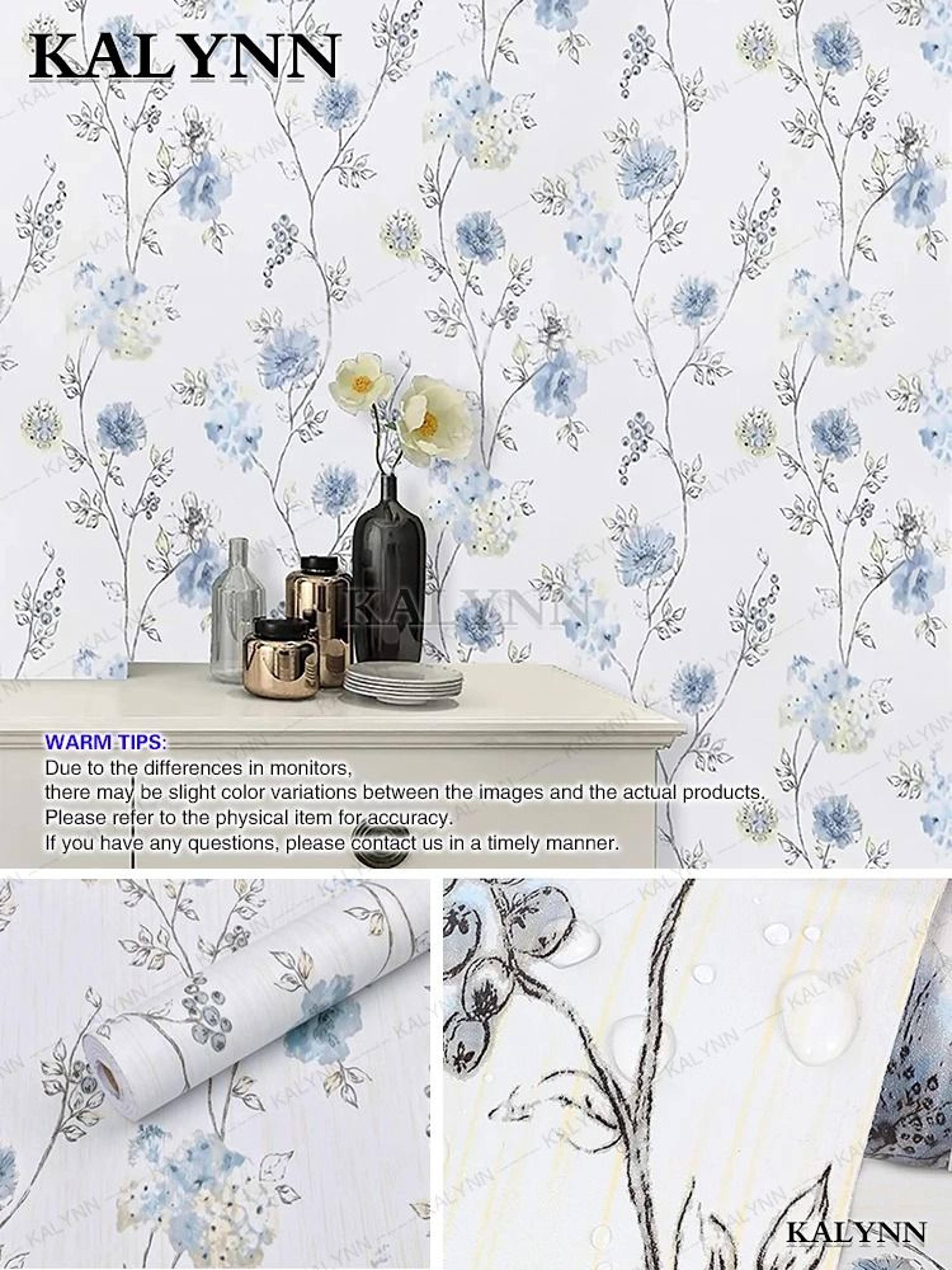 GreenBloom Floral Peel And Stick Wallpaper Green Floral Wallpaper Self Adhesive Vinyl Contact Paper