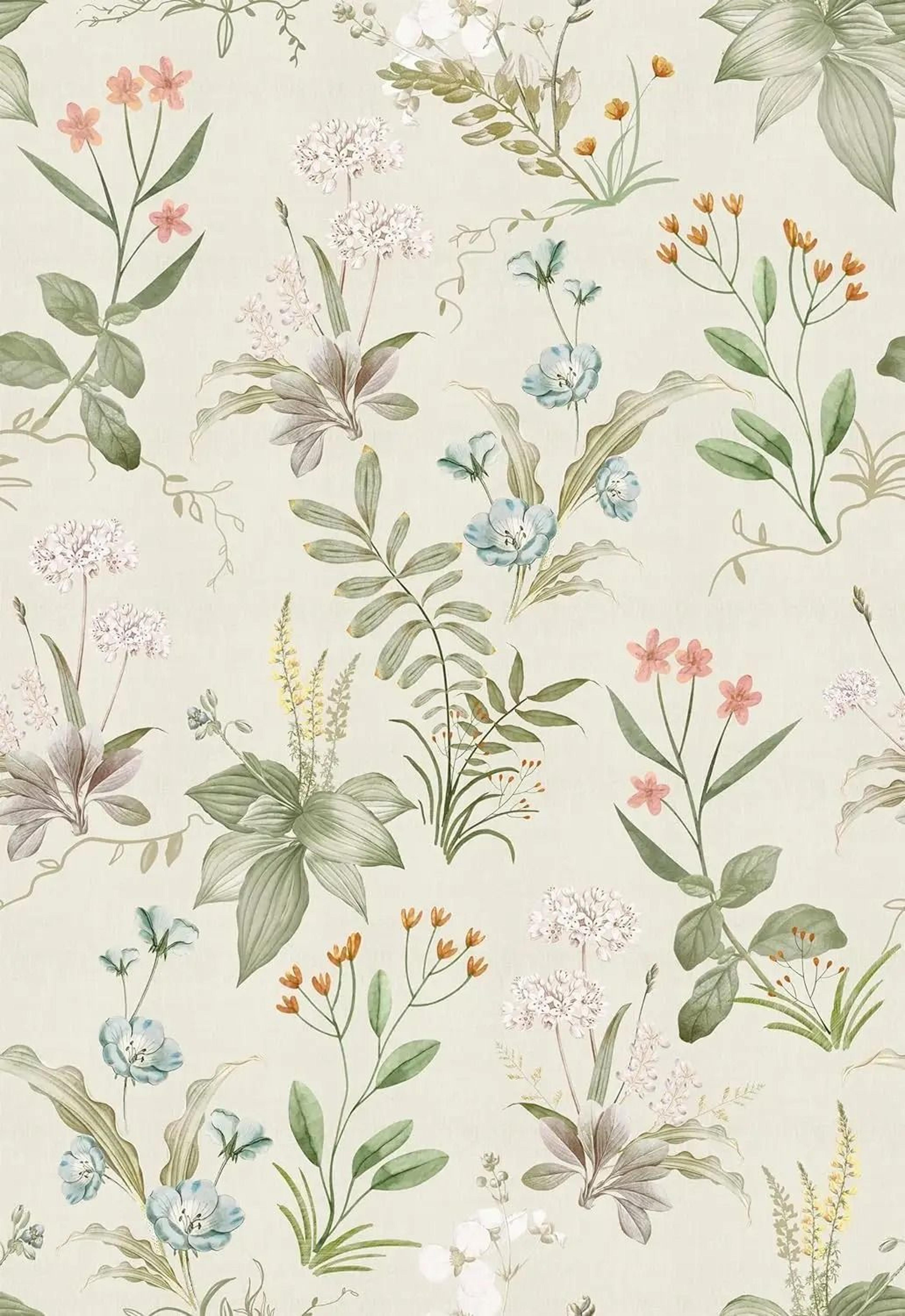 Vintage Floral Peel And Stick Wallpaper Beige Botanical Contact Paper 6