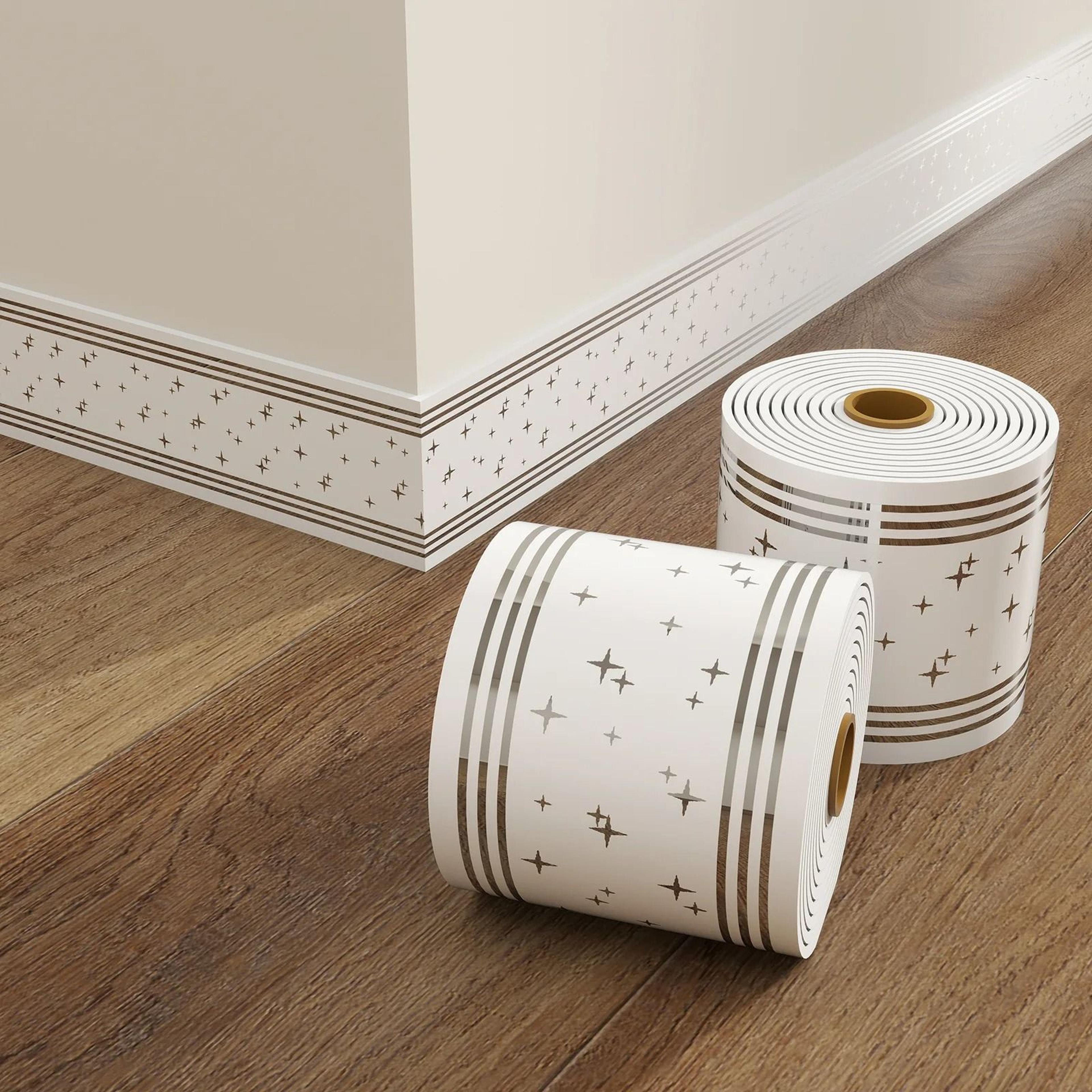 Self Adhesive Baseboard Trim Peel And Stick Wall Border 10cm X 5m 3