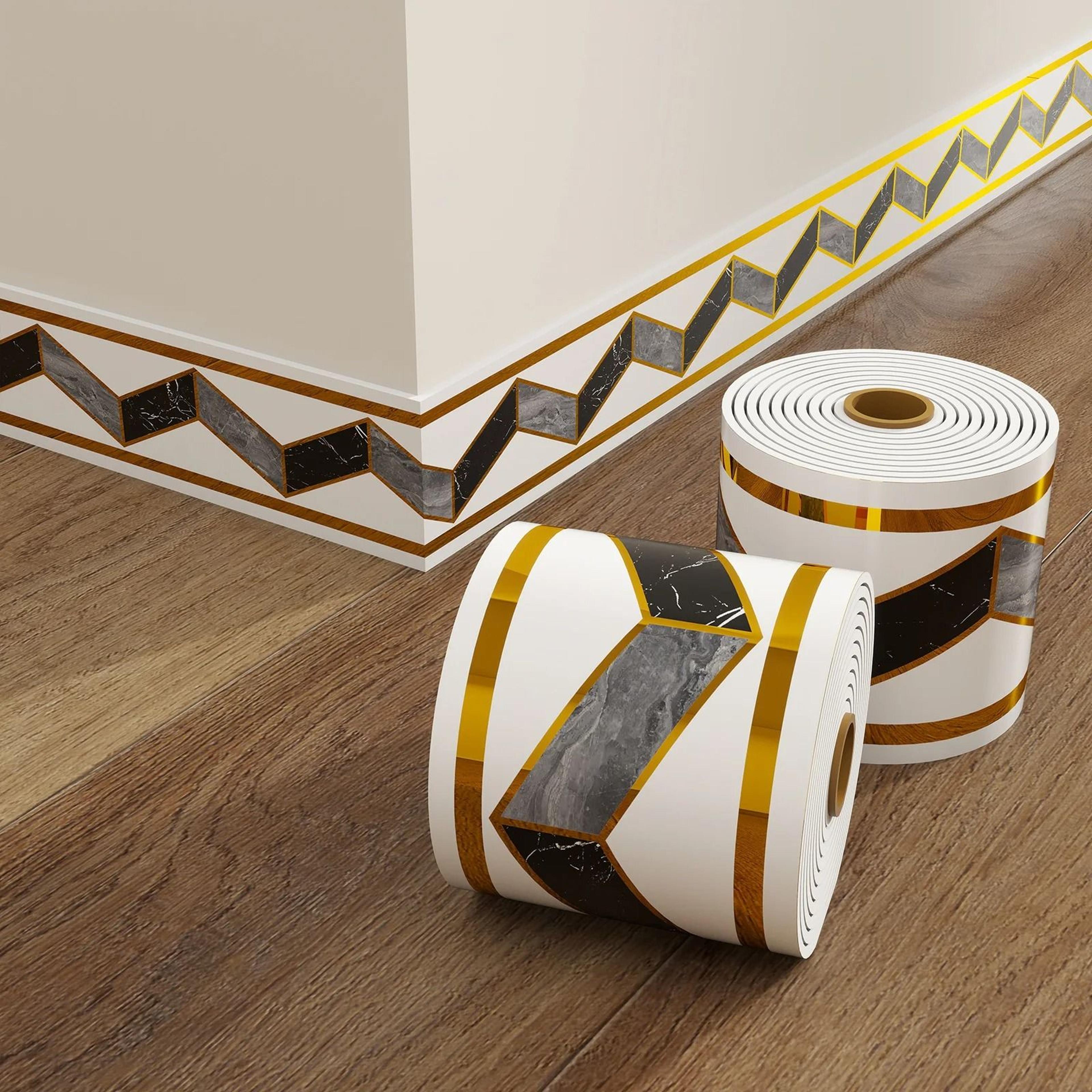 Self Adhesive Baseboard Trim Peel And Stick Wall Border 10cm X 5m 9