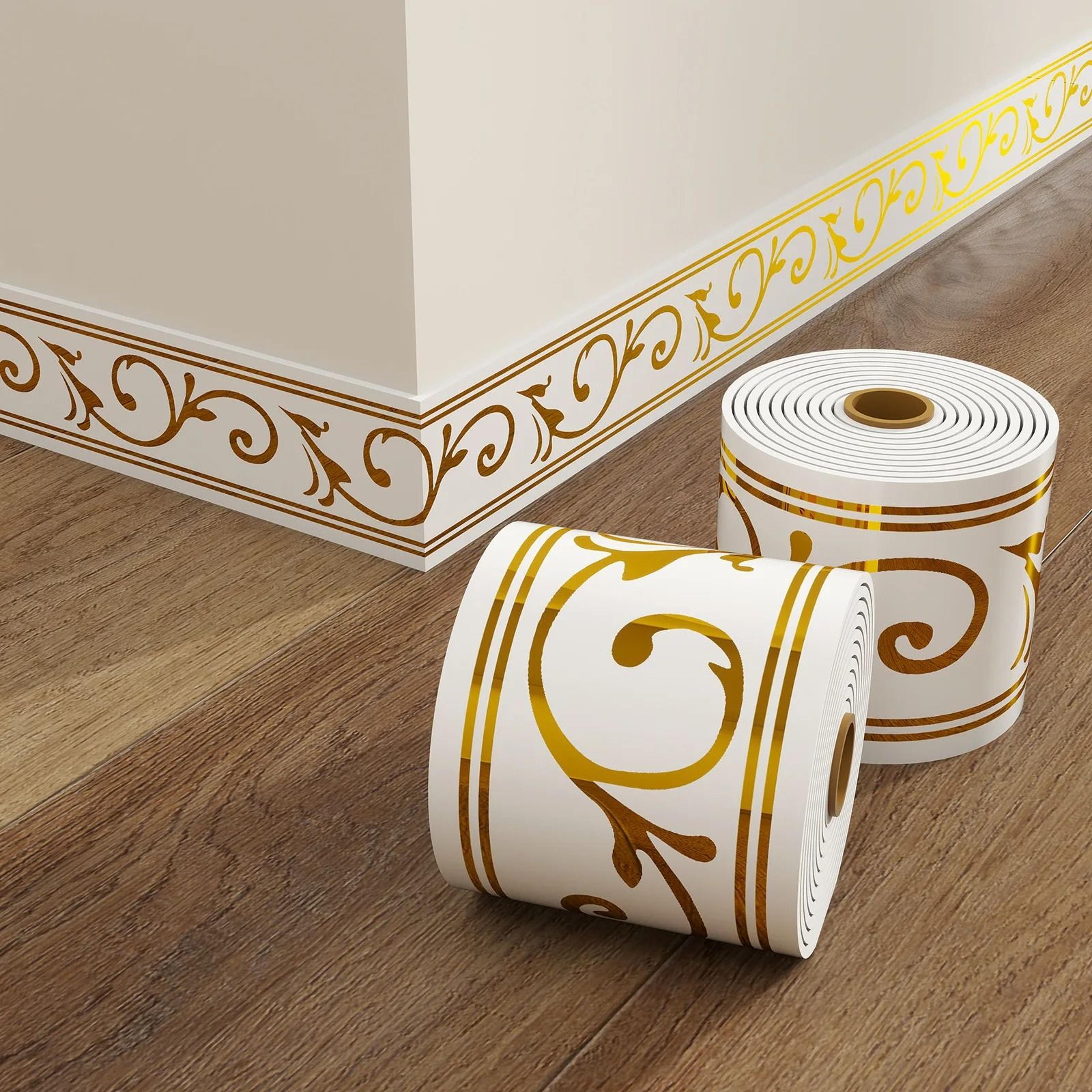 Self Adhesive Baseboard Trim Peel And Stick Wall Border 10cm X 5m 2
