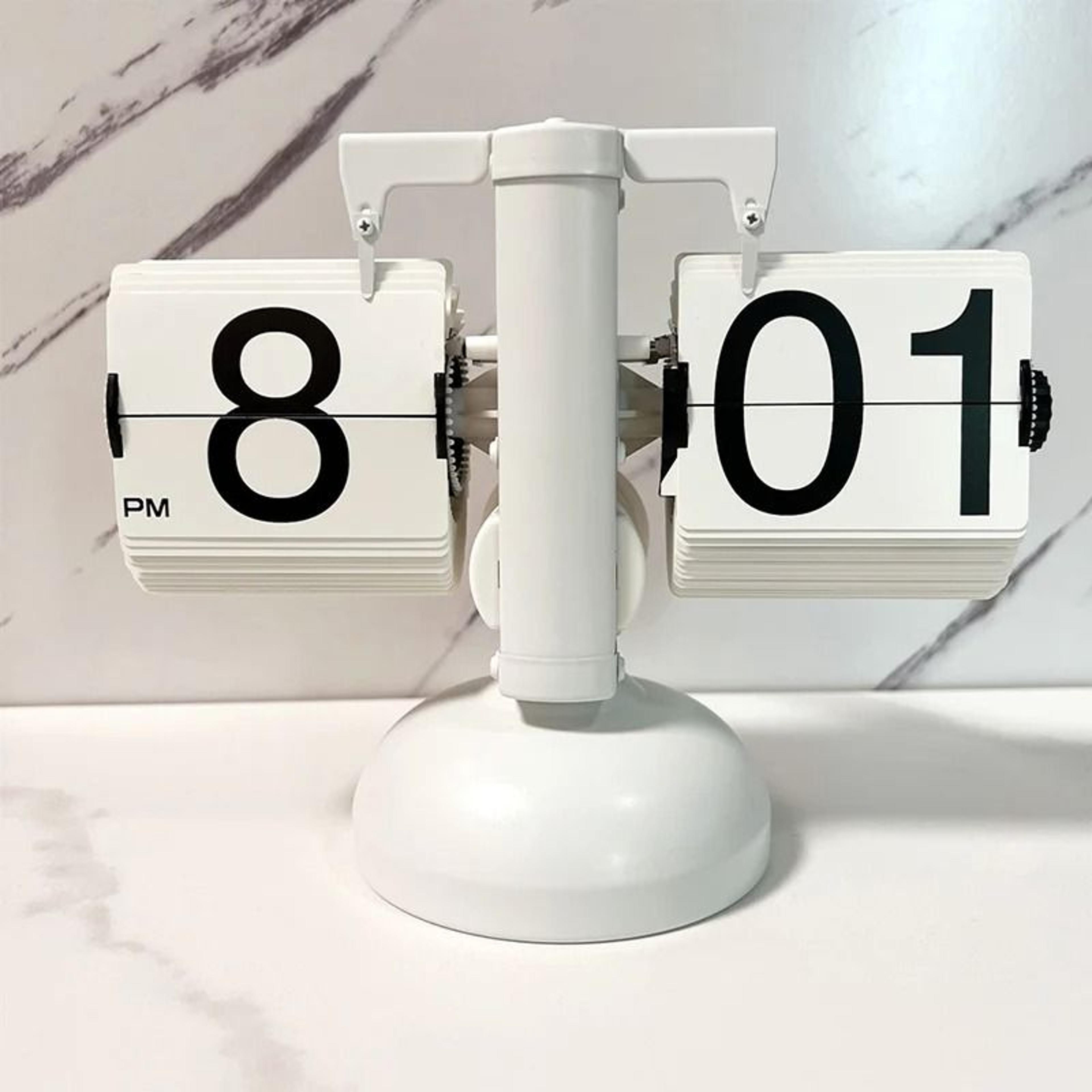 Vintage Automatic Flip Clock 12 24 Hour Retro Desk Clock 5
