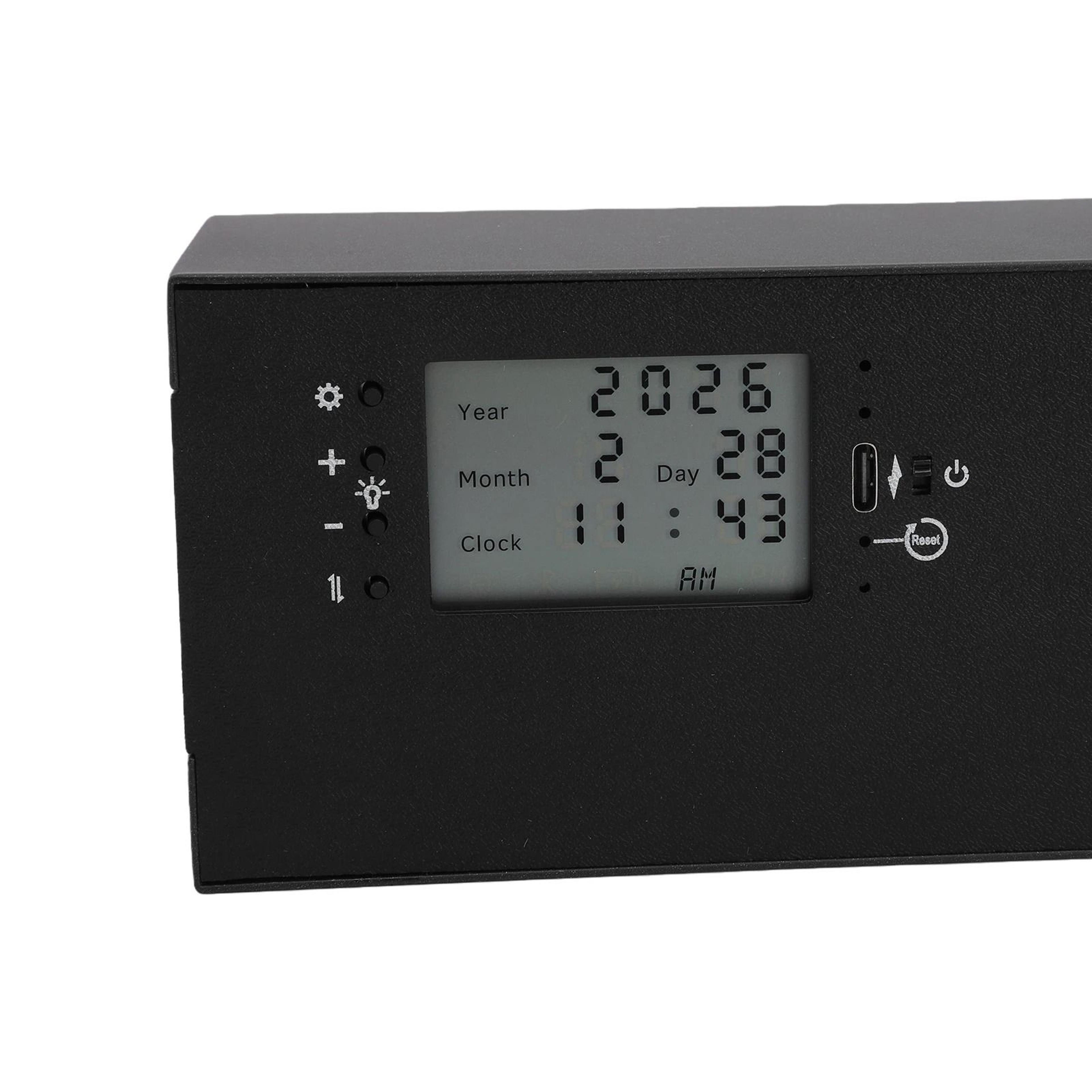 Retro Automatic Calendar Flip Clock With LED Display And AM PM 7