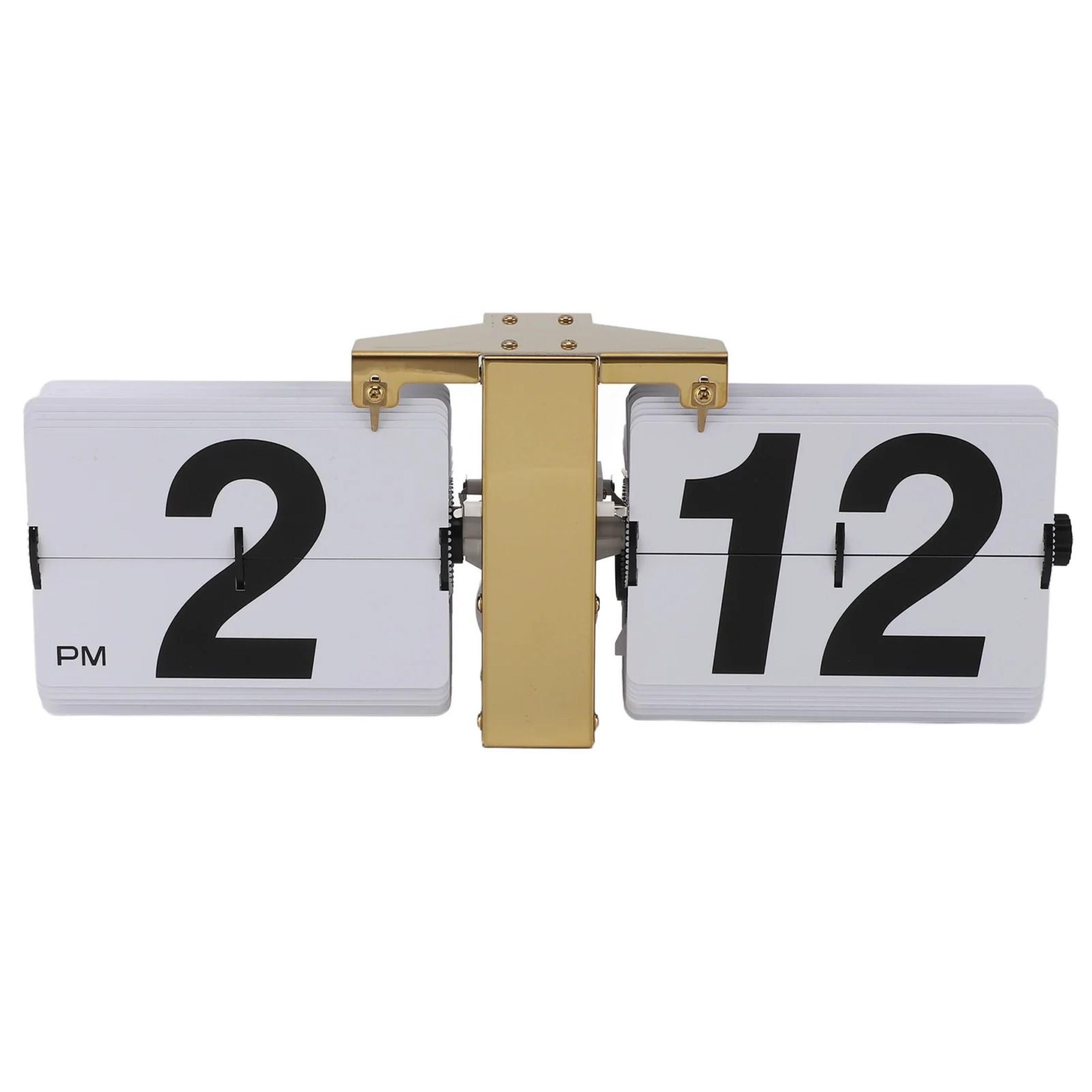 vintage 12 hour automatic flip clock wall and desk clock