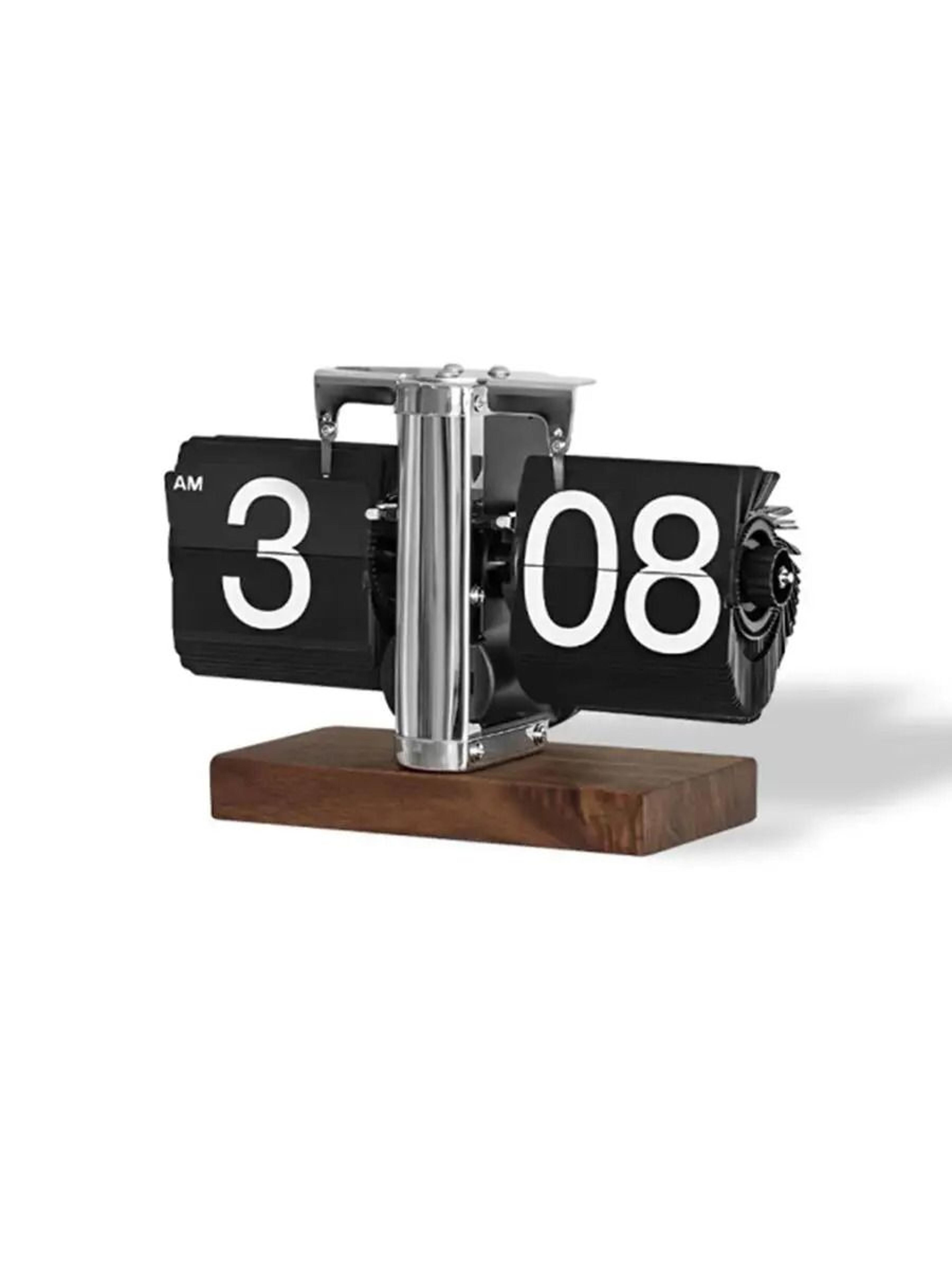 Vintage Automatic Flip Down Desk Clock Retro Mechanical Table Clock 3