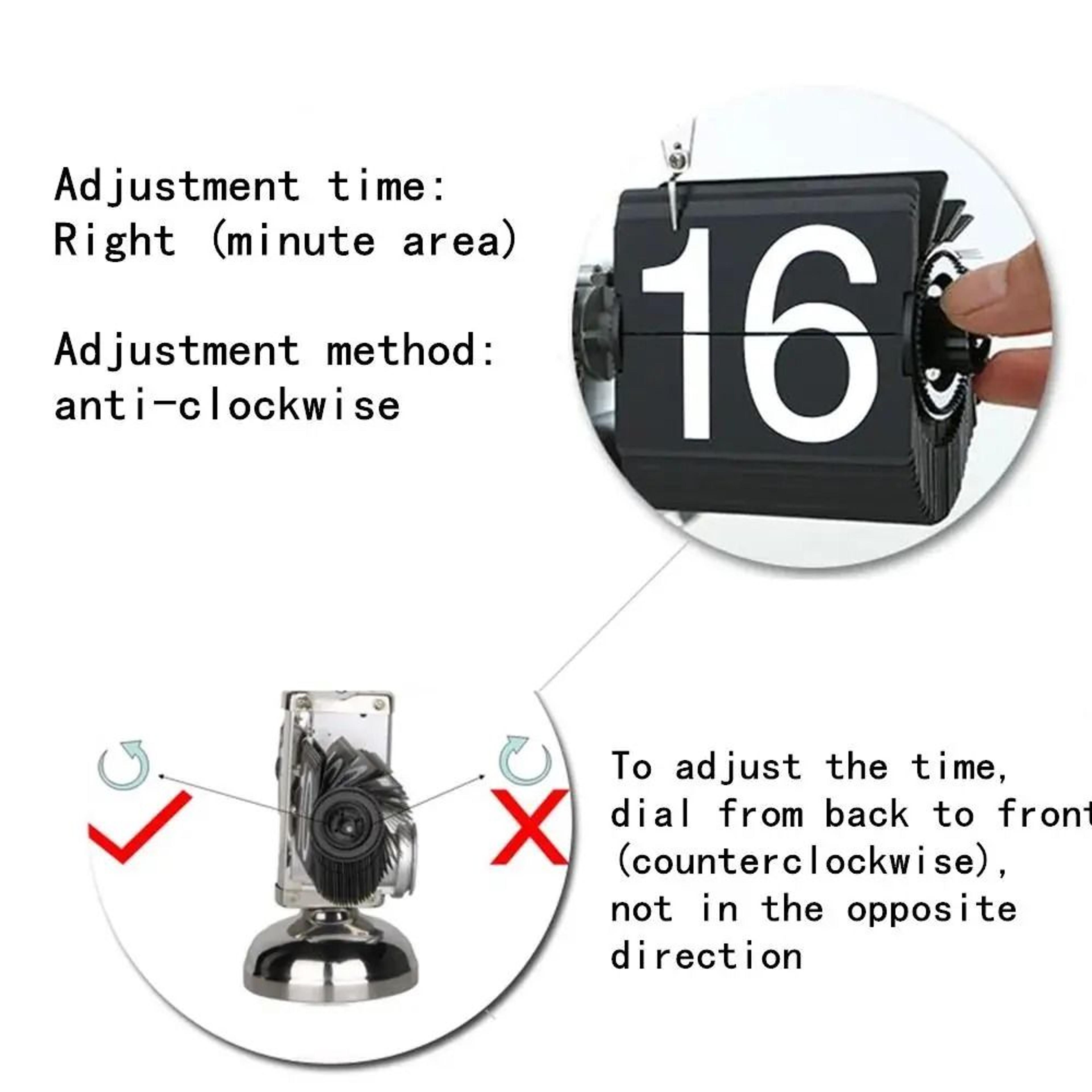 Retro Automatic Flip Desk Clock With Quartz Movement 8