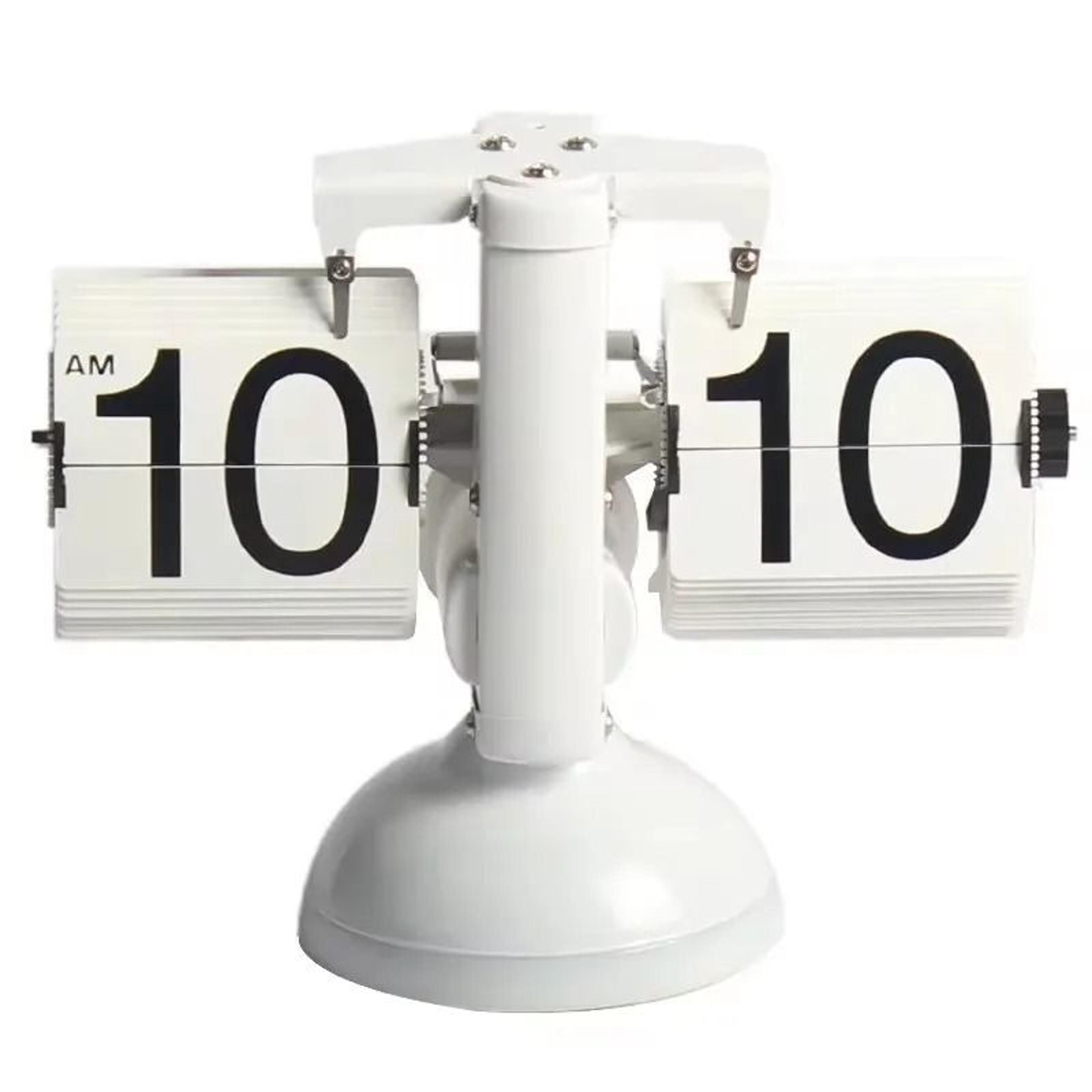 Vintage Automatic Flip Page Desk Clock Battery Powered Retro Table Clock 9