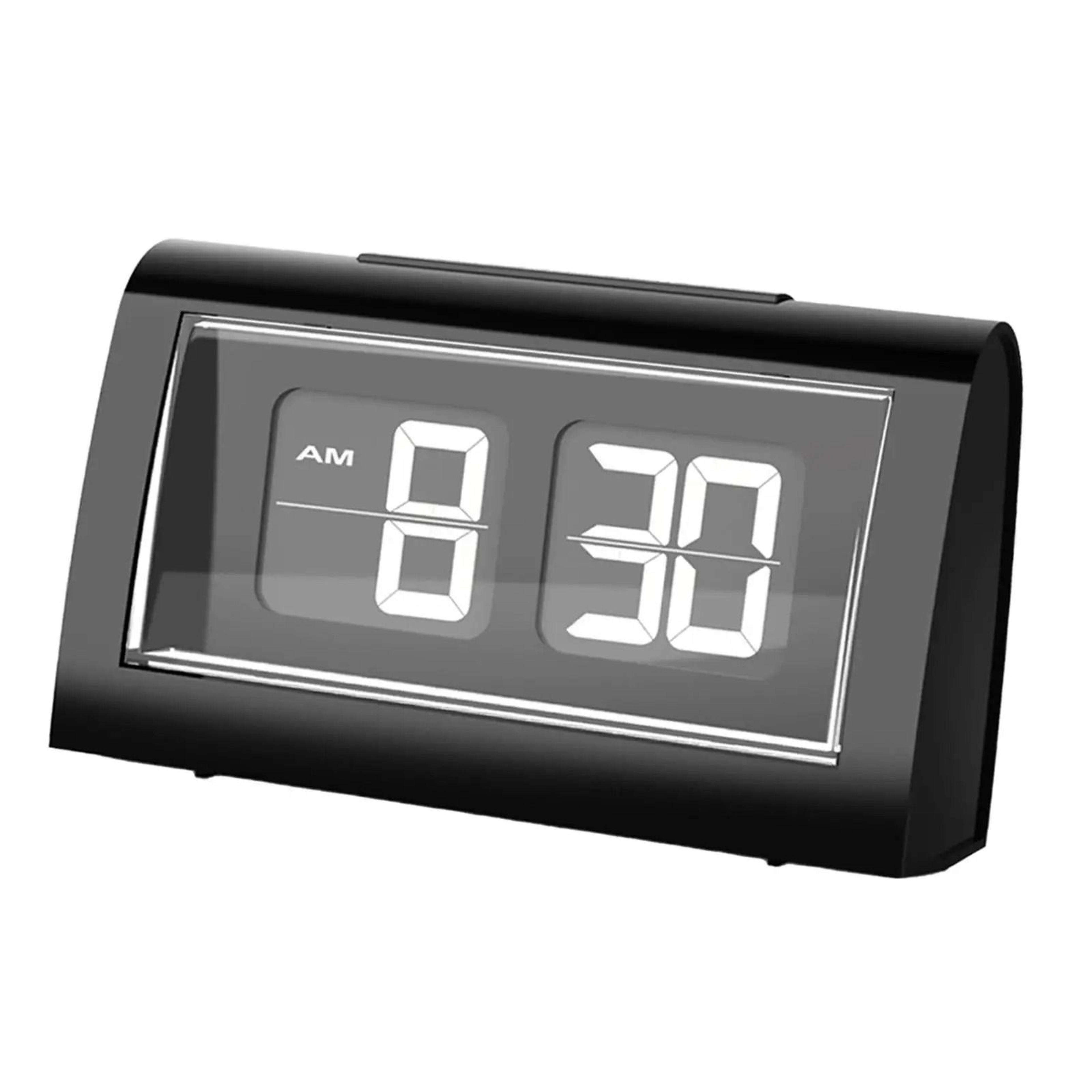 Modern Auto Flip Bedside Clock With Backlight And Large Display 5